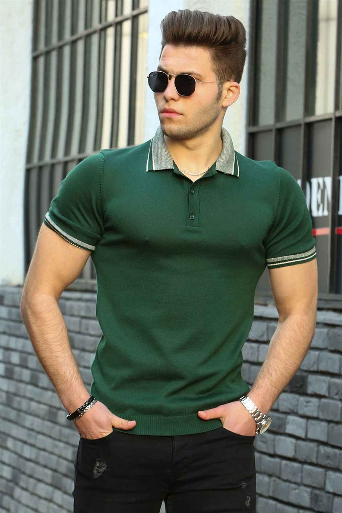 تیشرت پولو مردانه زرد