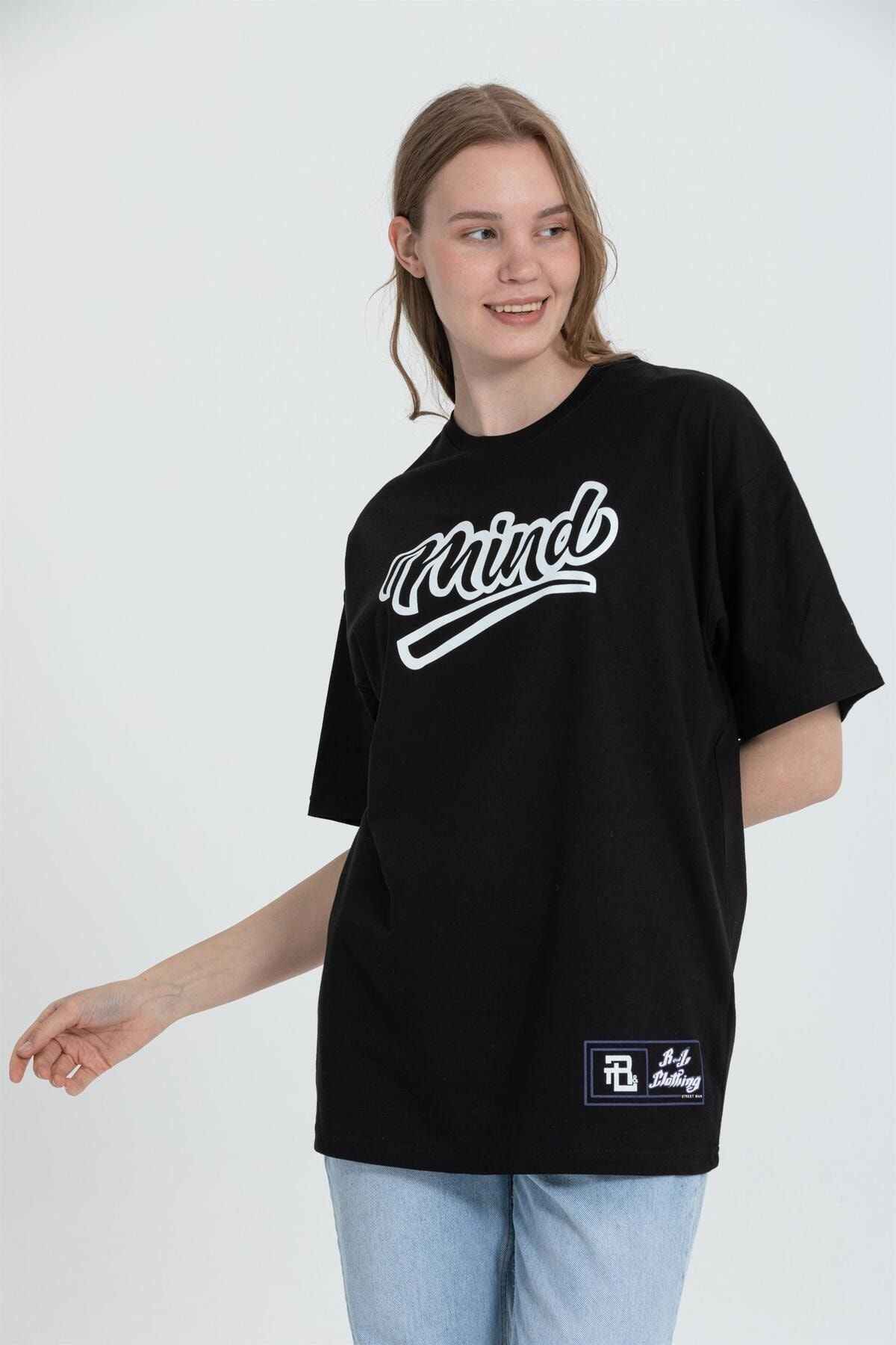 تیشرت R-5738 Crew Neck Oversize Mind Printed