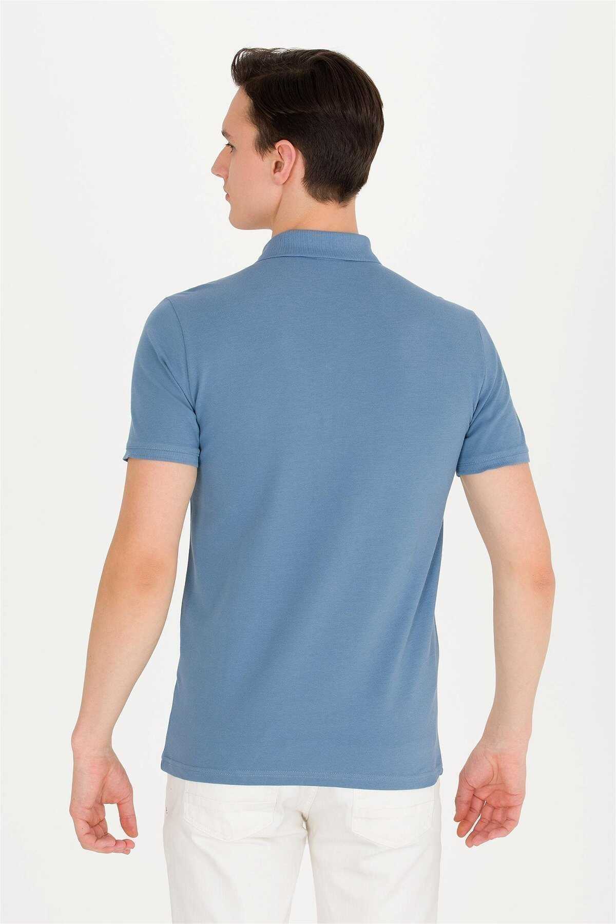 تیشرت یقه آرم Comfort Fit