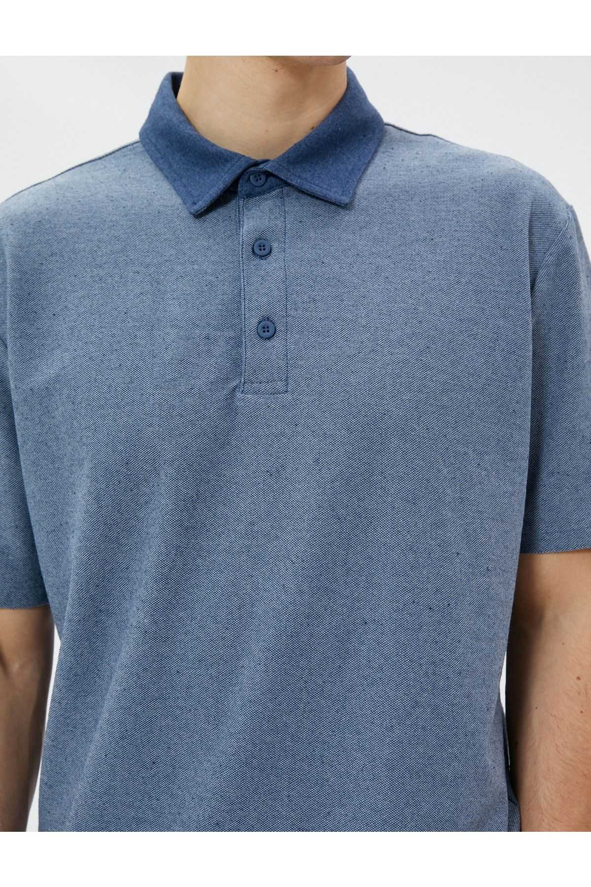 تیشرت پولو آستین کوتاه نخی