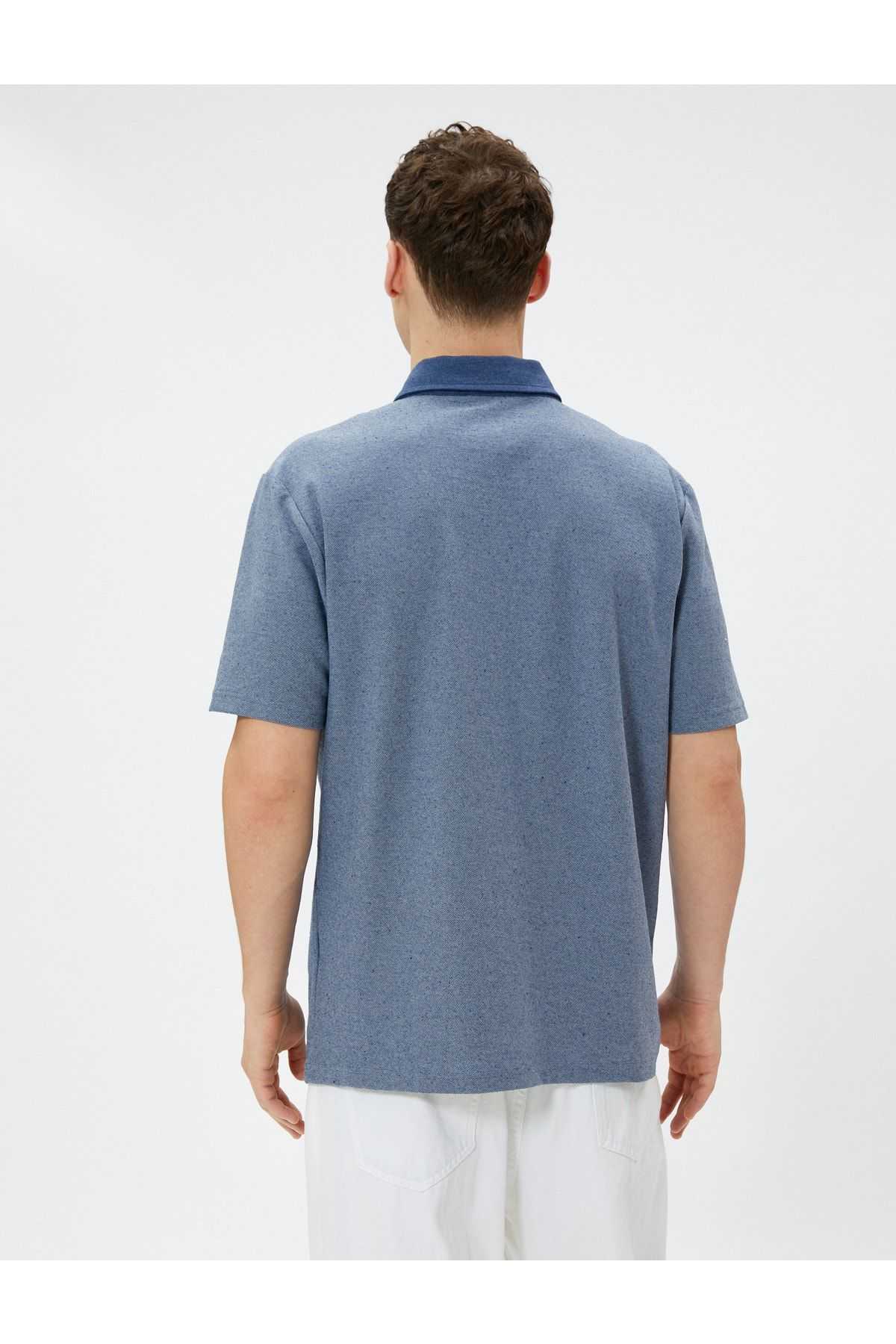 تیشرت پولو آستین کوتاه نخی