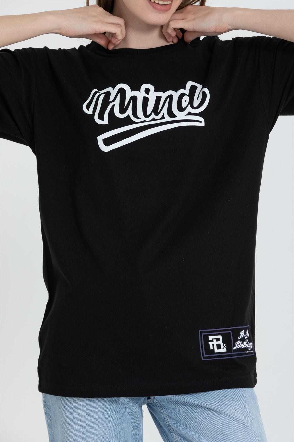 تیشرت R-5738 Crew Neck Oversize Mind Printed