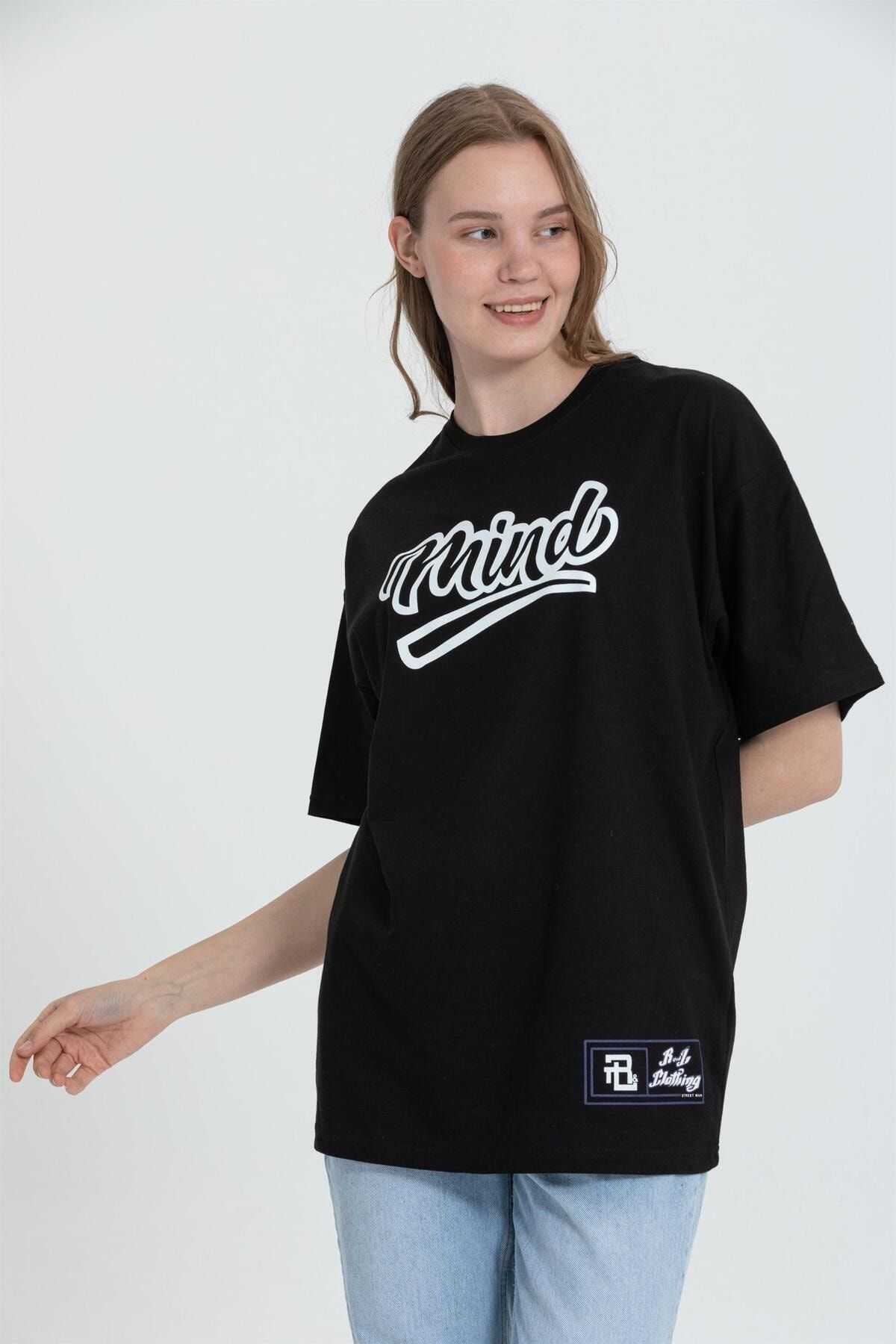 تیشرت R-5738 Crew Neck Oversize Mind Printed