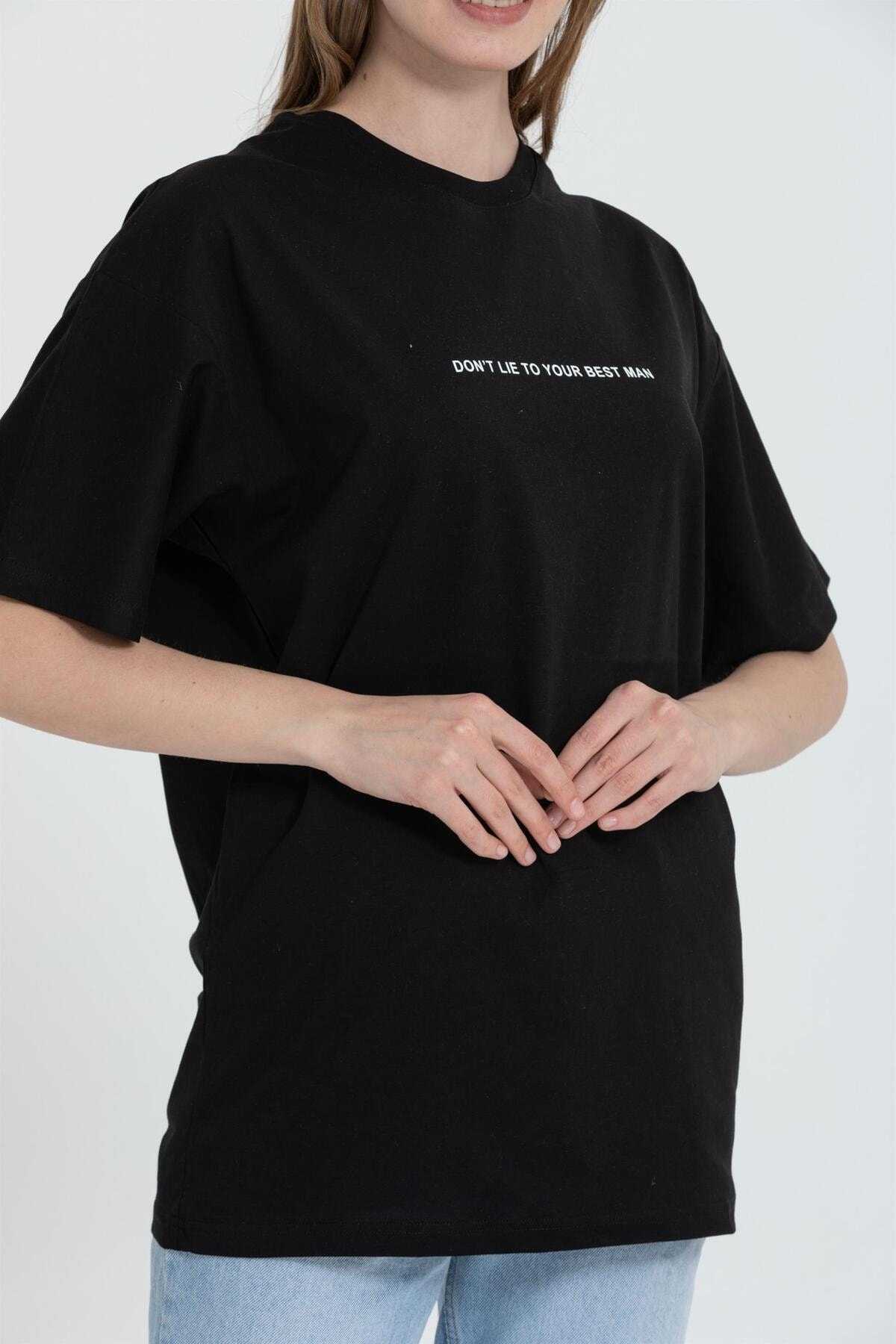 تیشرت چاپی یقه پشتی R-5714