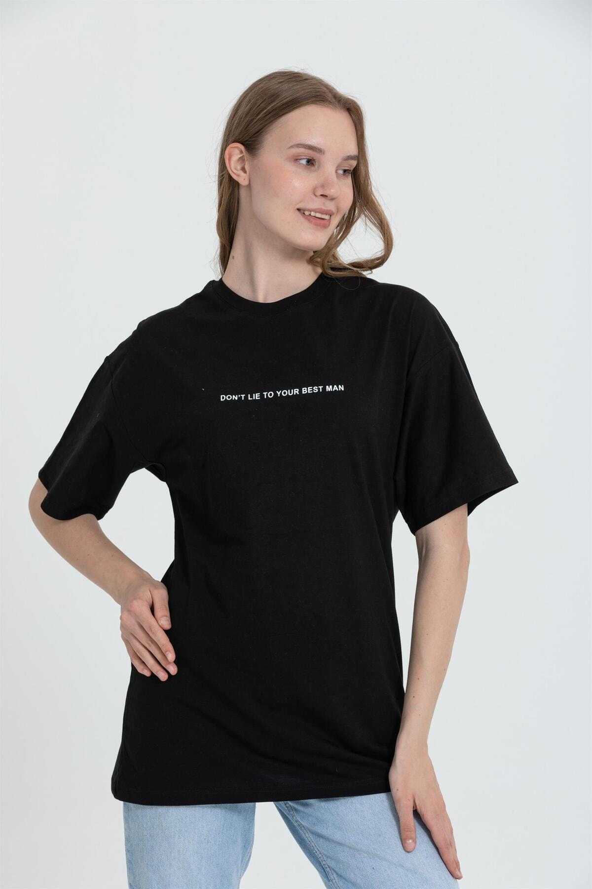 تیشرت چاپی یقه پشتی R-5714