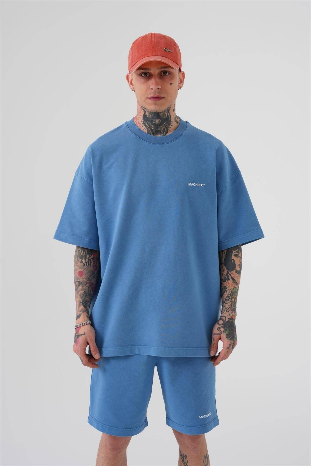 تیشرت یونیکس اوورسایز شسته شده لوکس پایه خاکستری