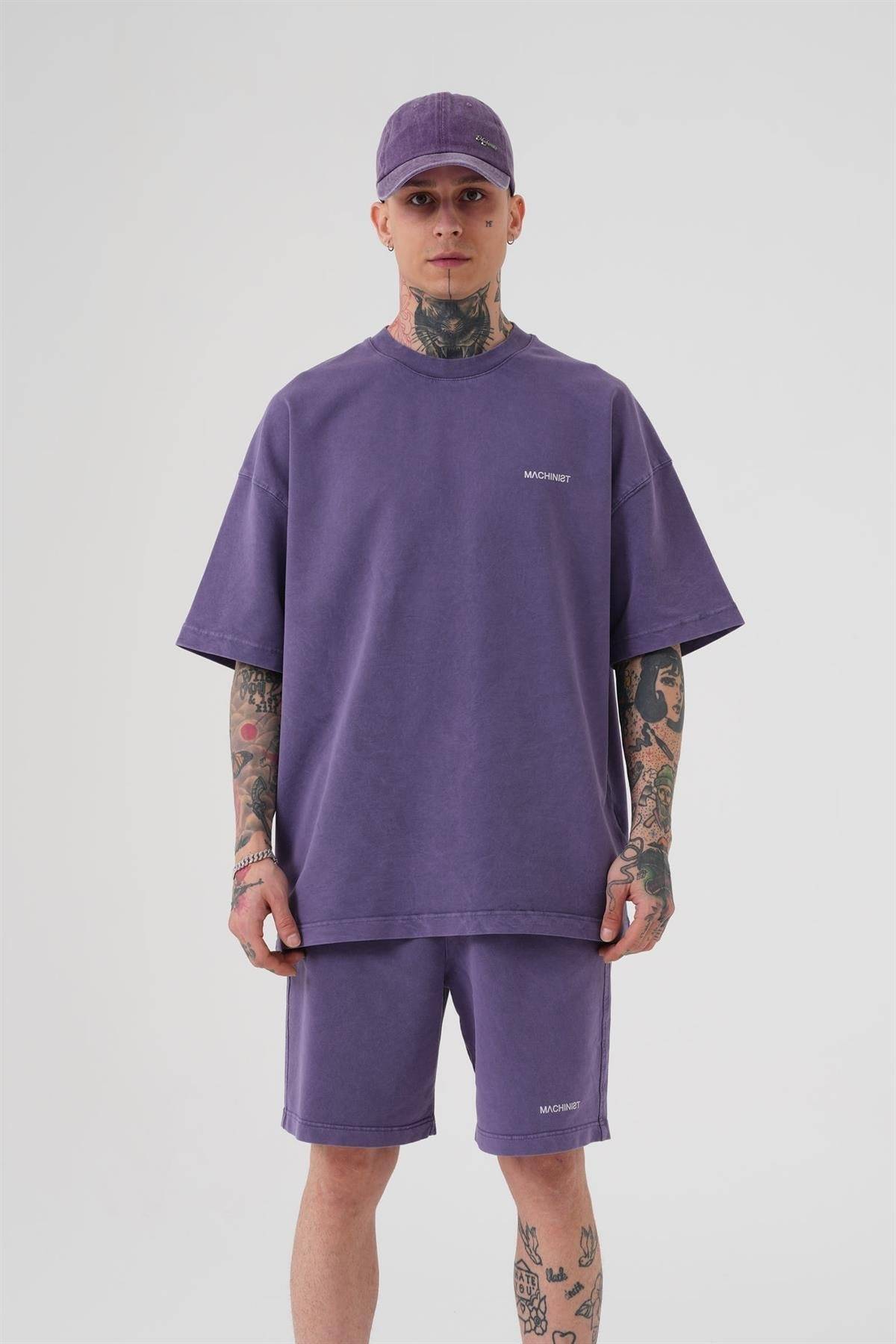 تیشرت یونیکس اوورسایز شسته شده لوکس پایه خاکستری