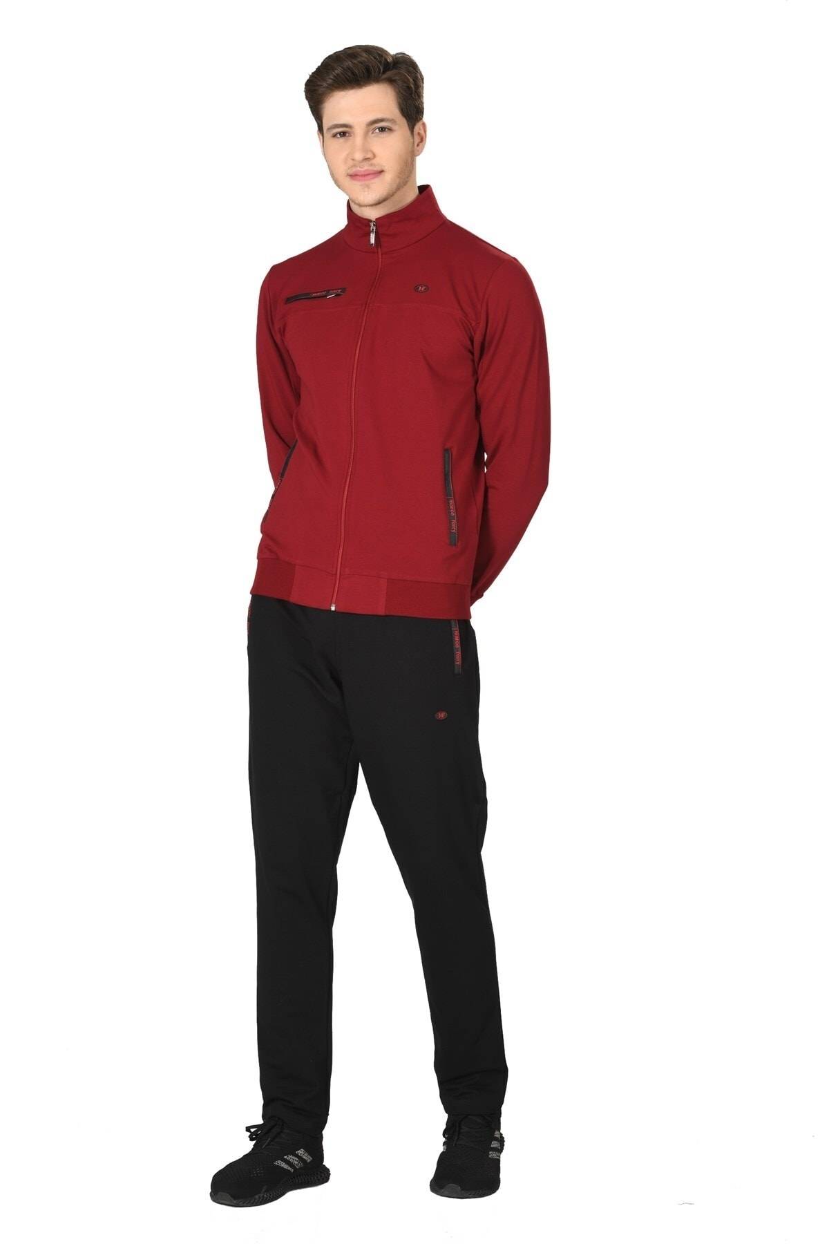 ست لباس ورزشی مردانه پارچه نخی FM19102