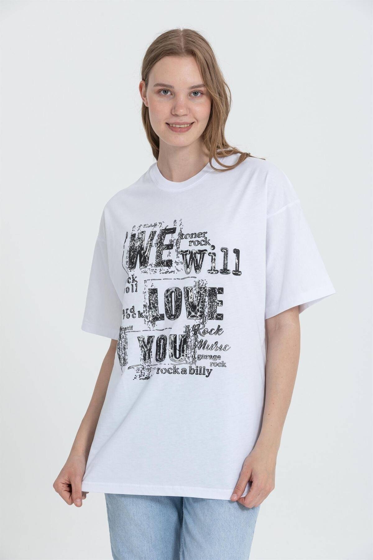 تیشرت با چاپ برجسته نقره R-5712