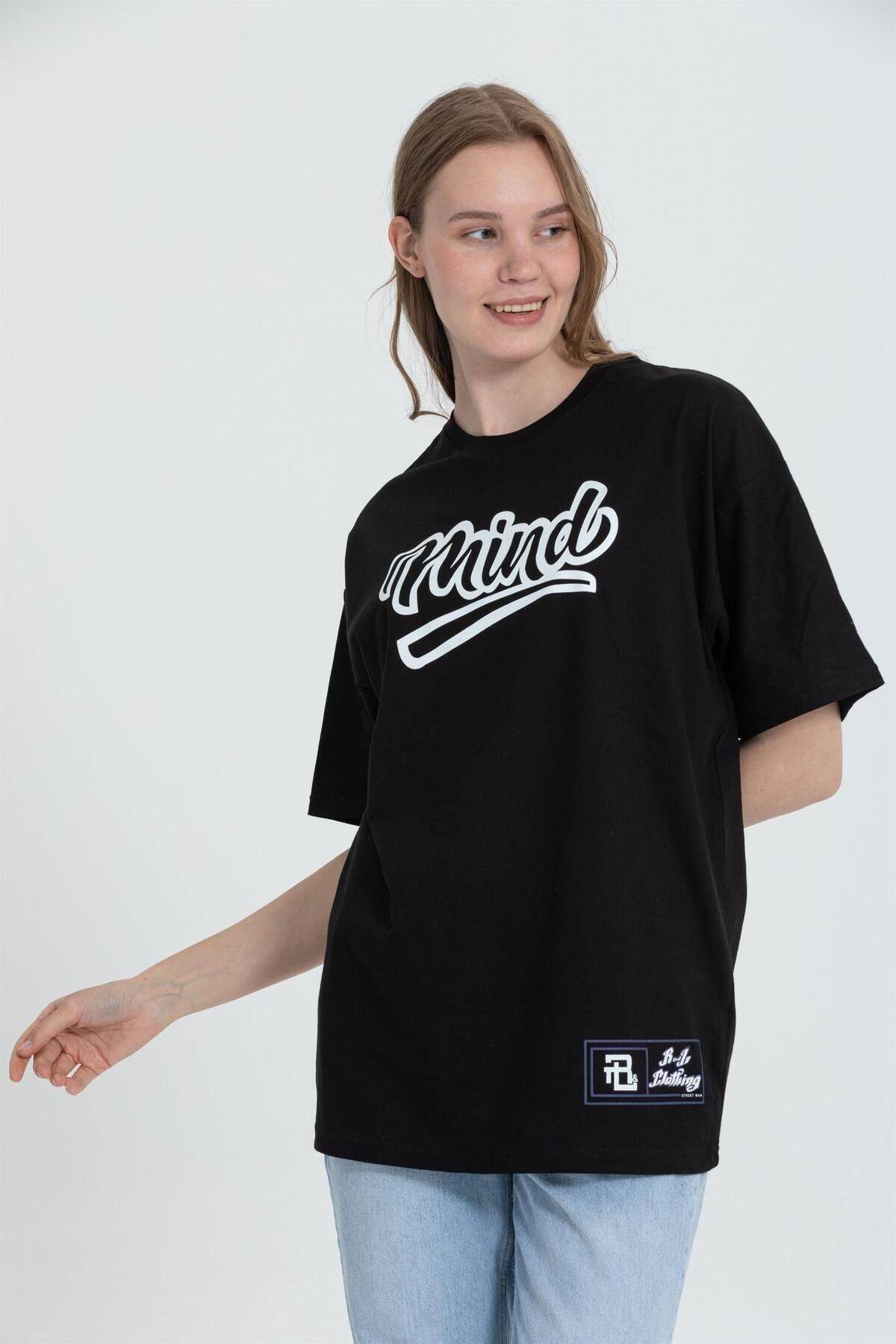 تیشرت R-5738 Crew Neck Oversize Mind Printed