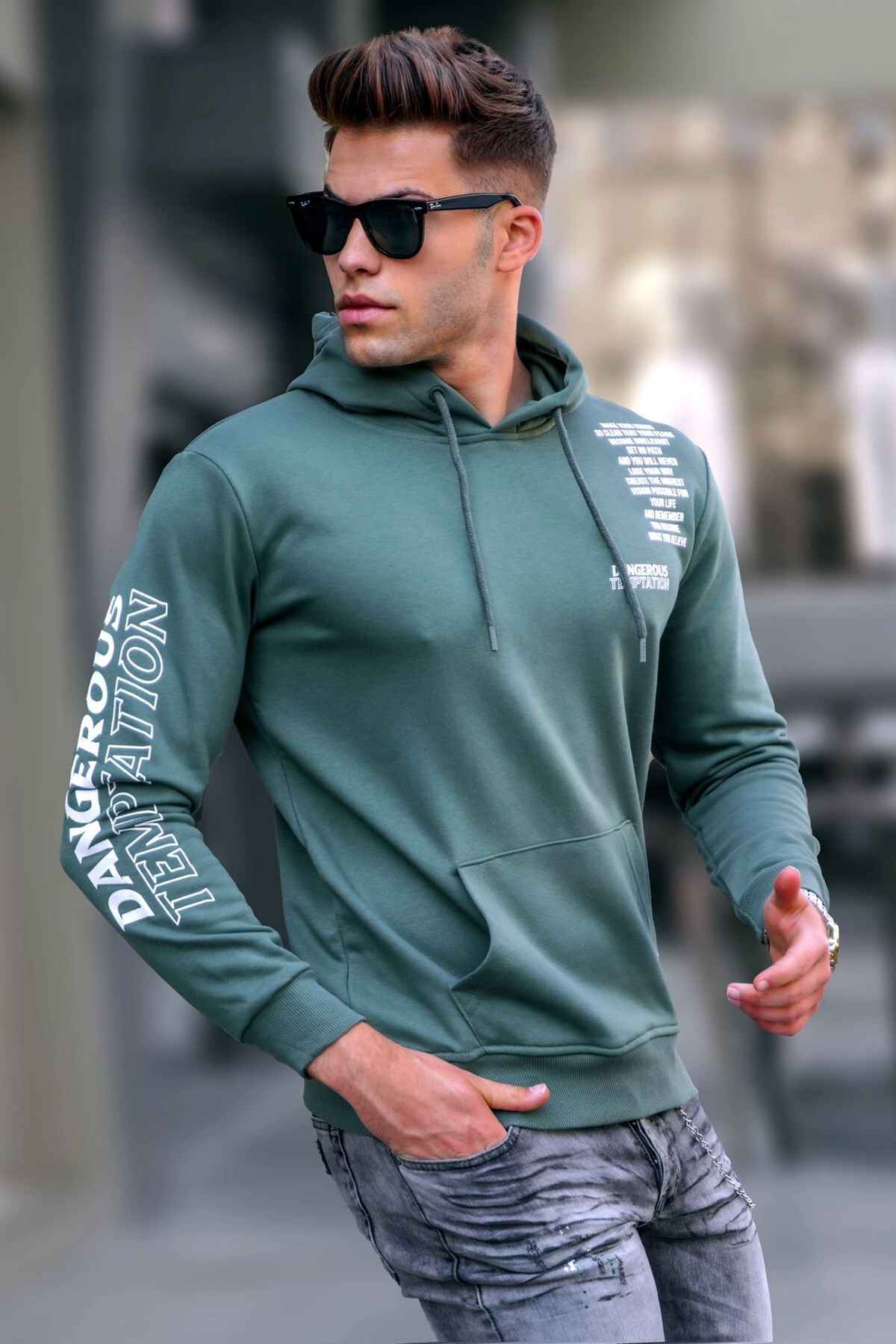 سویشرت مردانه با چاپ مشکی