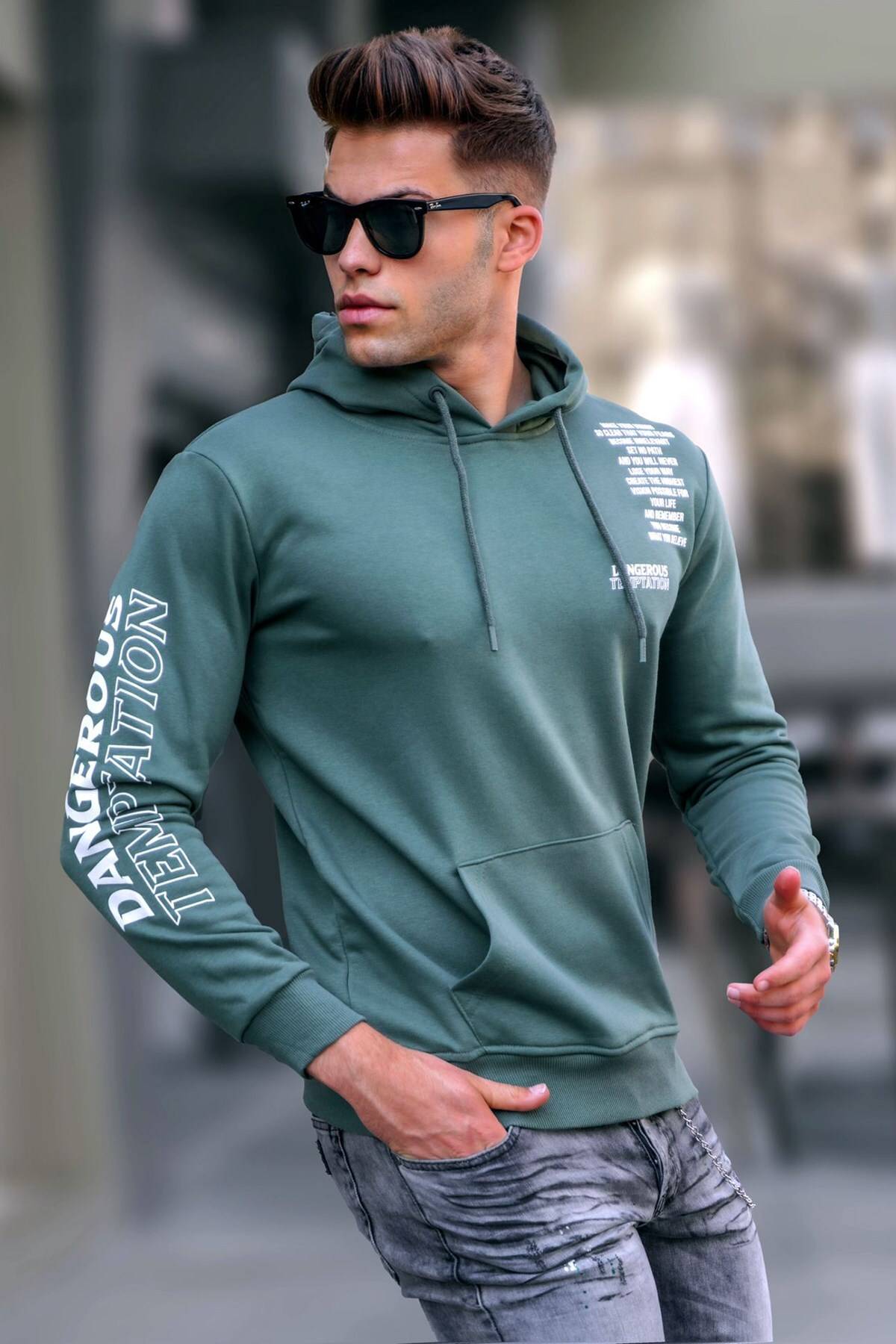 سویشرت مردانه با چاپ مشکی