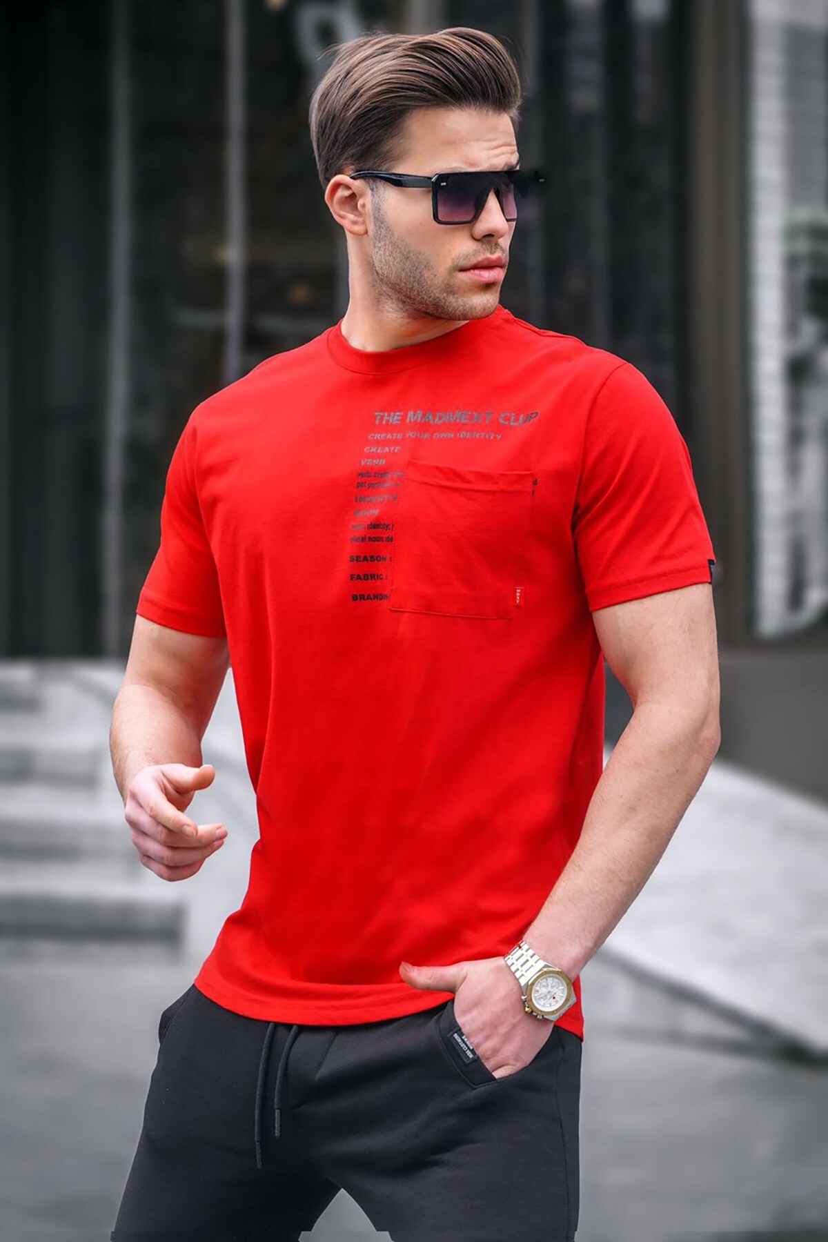 تیشرت مردانه جیبی رنگرزی