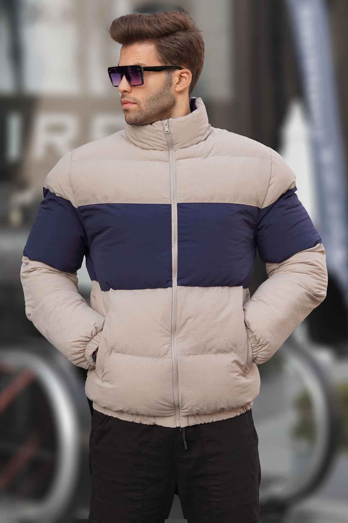 مانتو پفی یقه استند مشکی