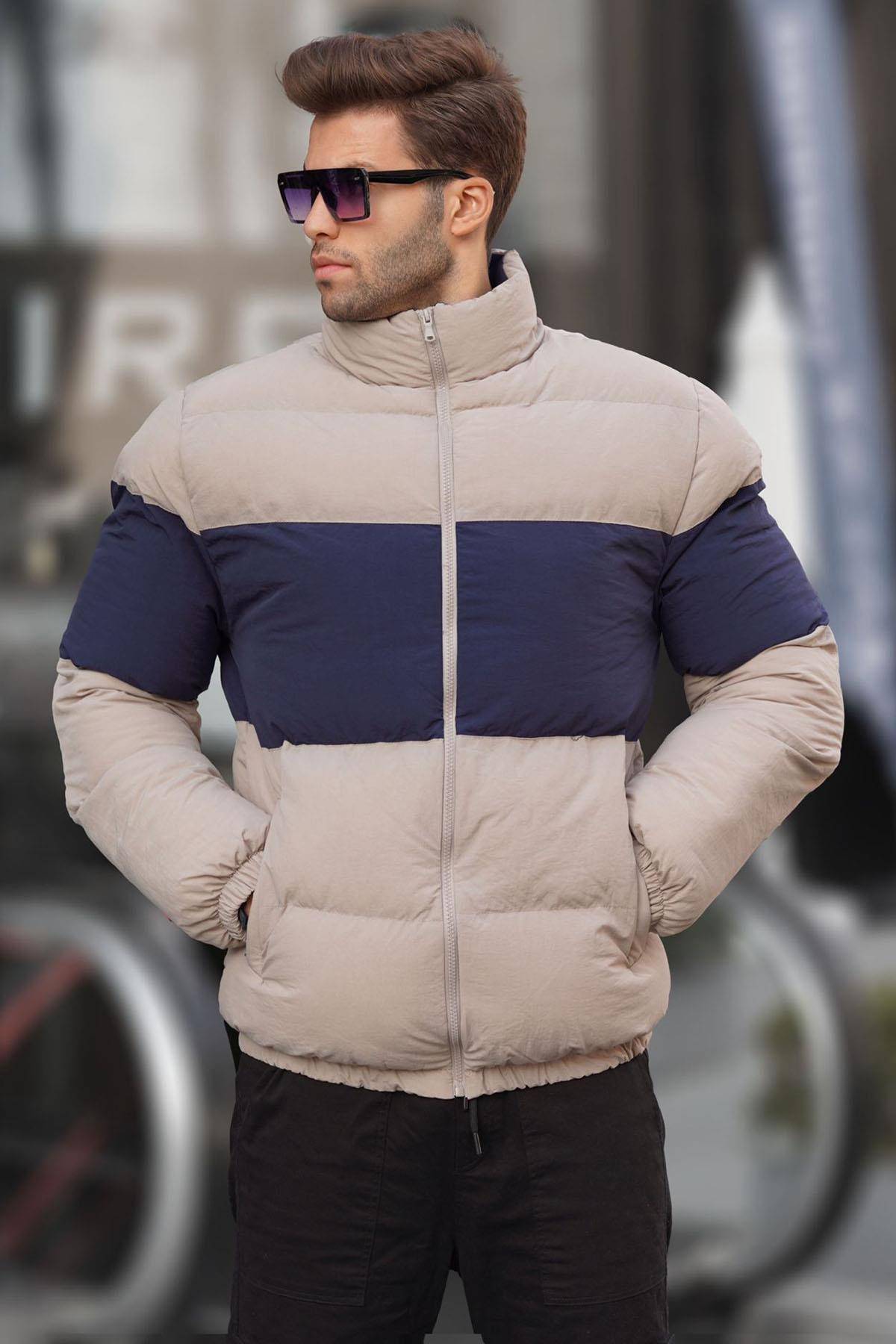 مانتو پفی یقه استند مشکی