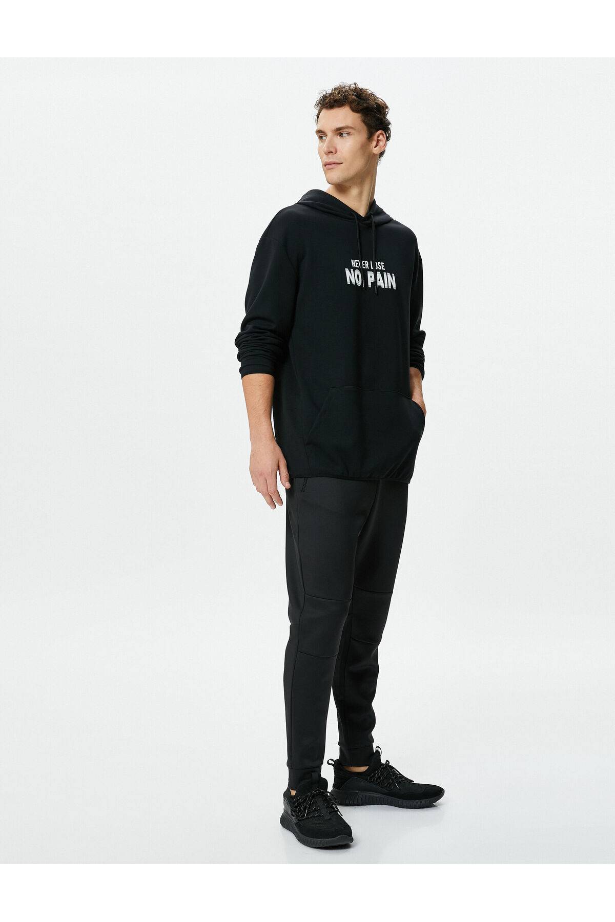 شعار جیبی هودی کانگورو سایز بزرگ با چاپ آستین بلند