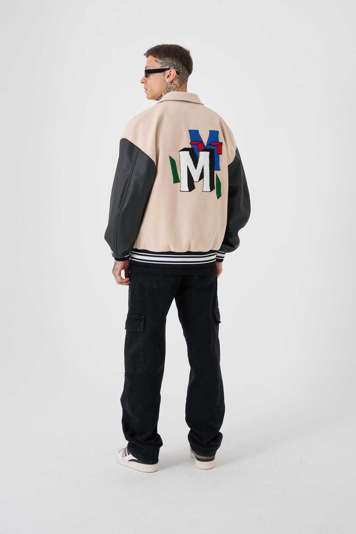 کت مردانه MT Oversize Ecru Bomber