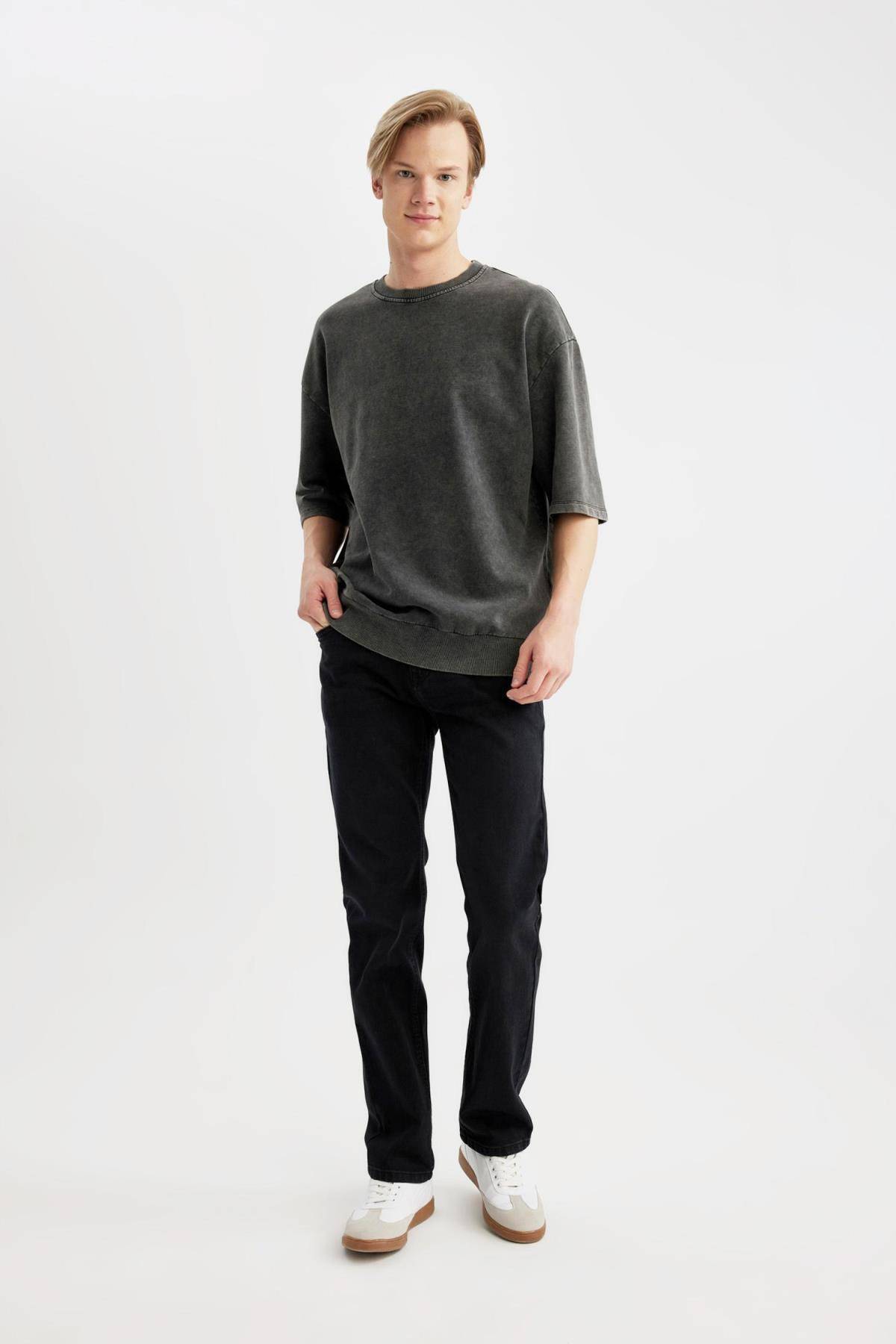 شلوار جین ساق پایی کمر معمولی سرجیو منظم