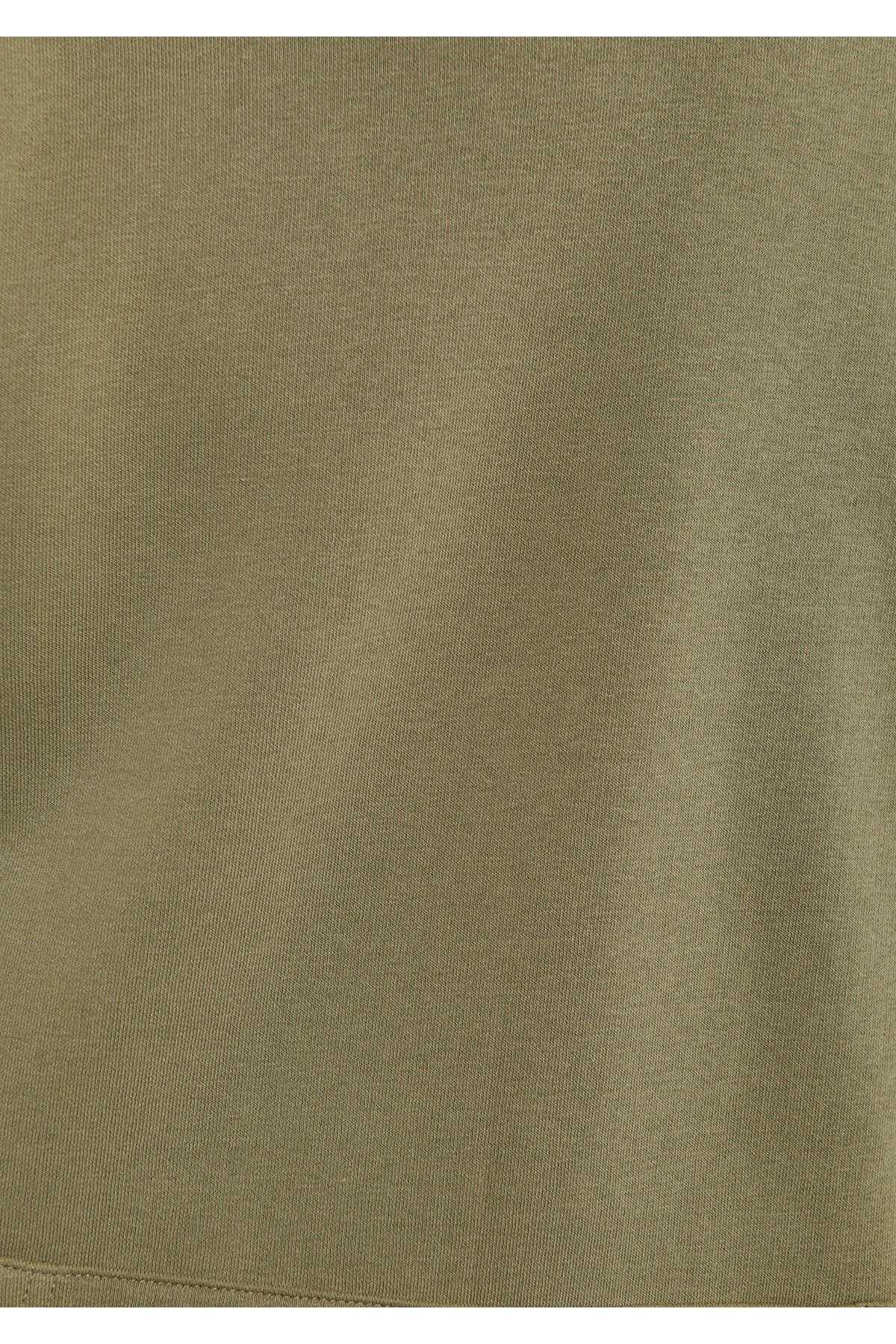 سویشرت کلاهدار خاکی پایه 0610937-71819