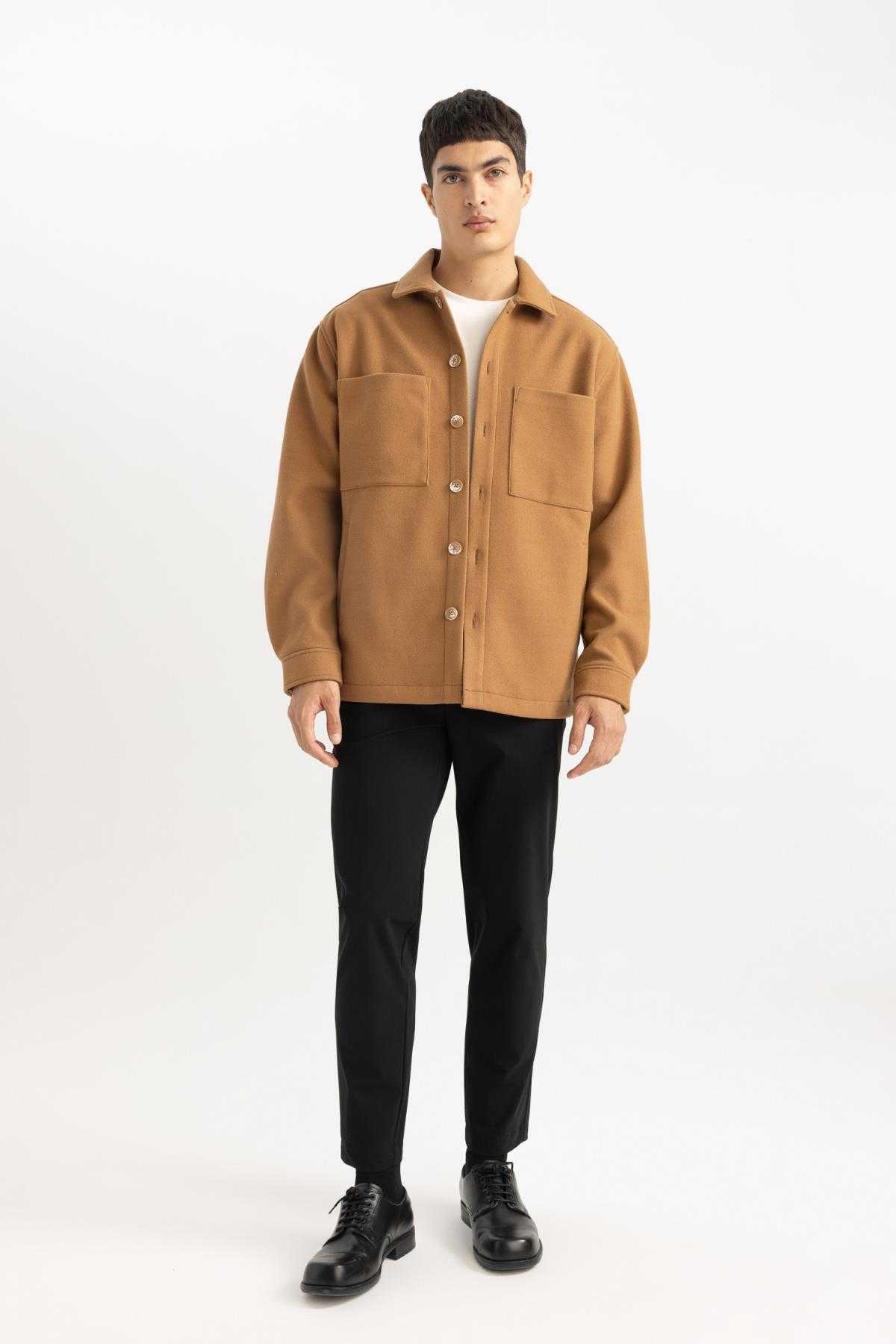 ژاکت پشمی یقه پولو Relax Fit