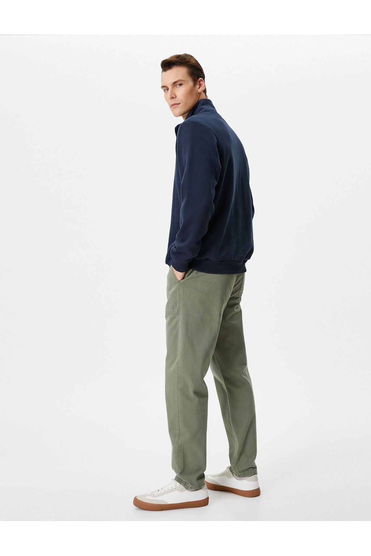 دور کمر شلوار توری جیب پنبه