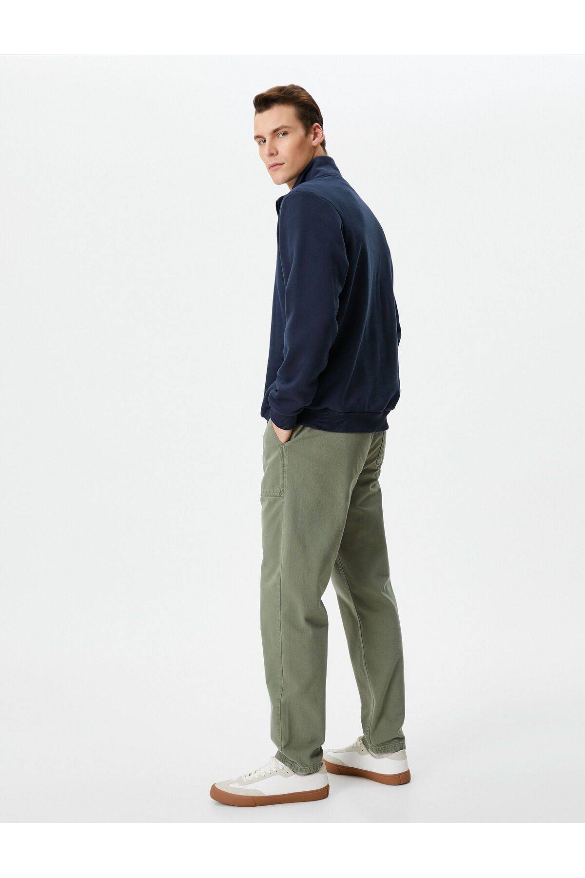 دور کمر شلوار توری جیب پنبه