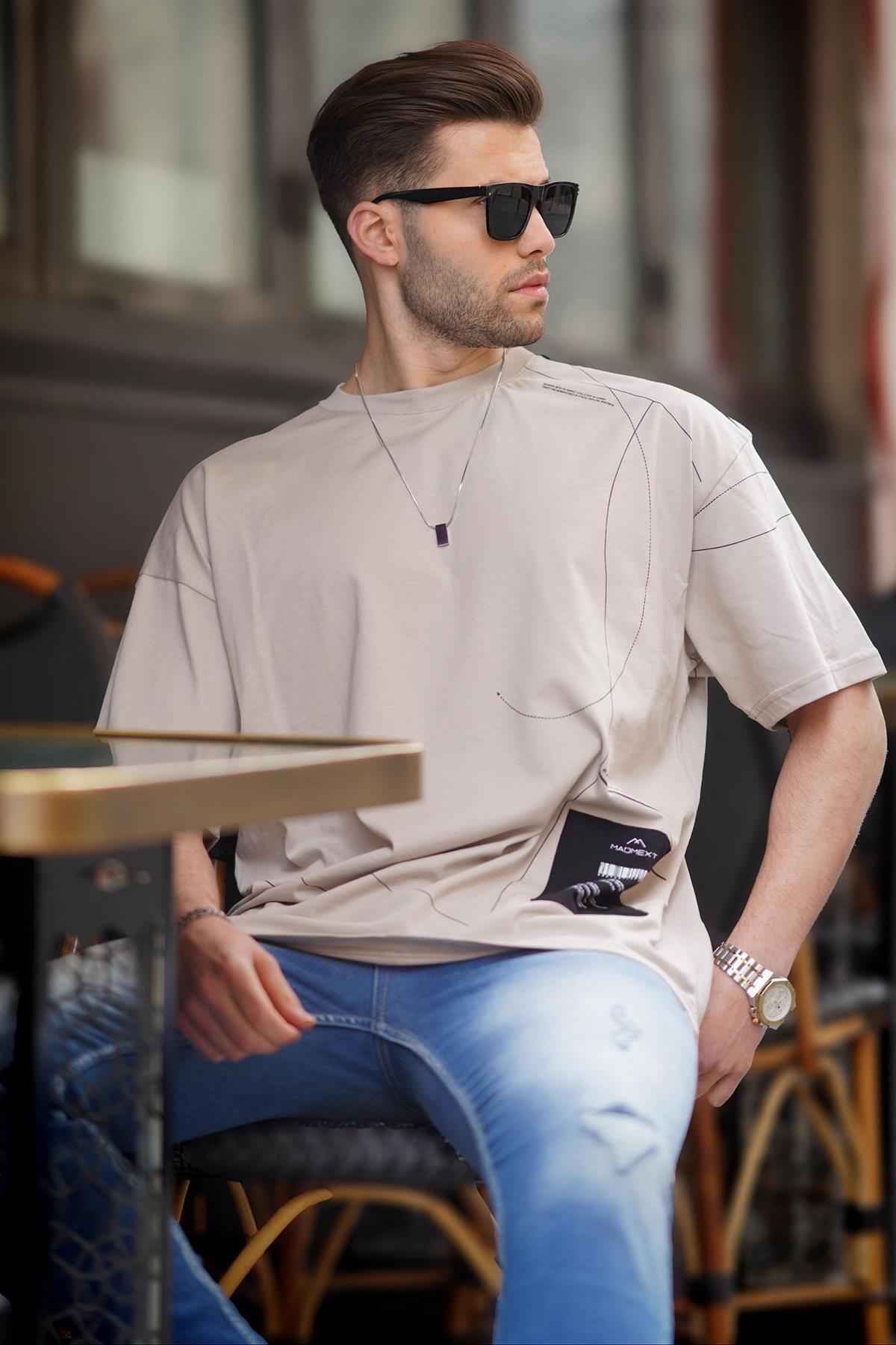 تیشرت مردانه بزرگ با طرح کاپوچینو