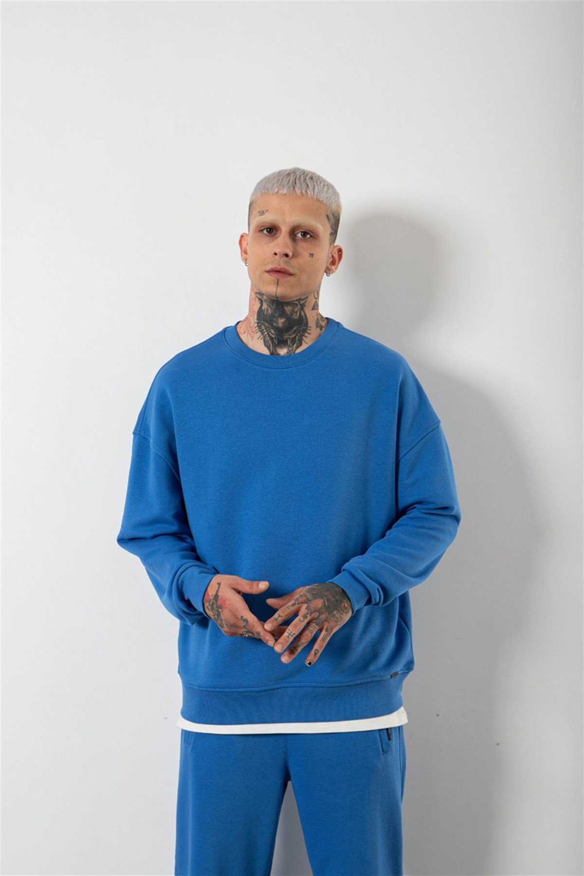 سویشرت مردانه پایه جامد خاکستری روشن