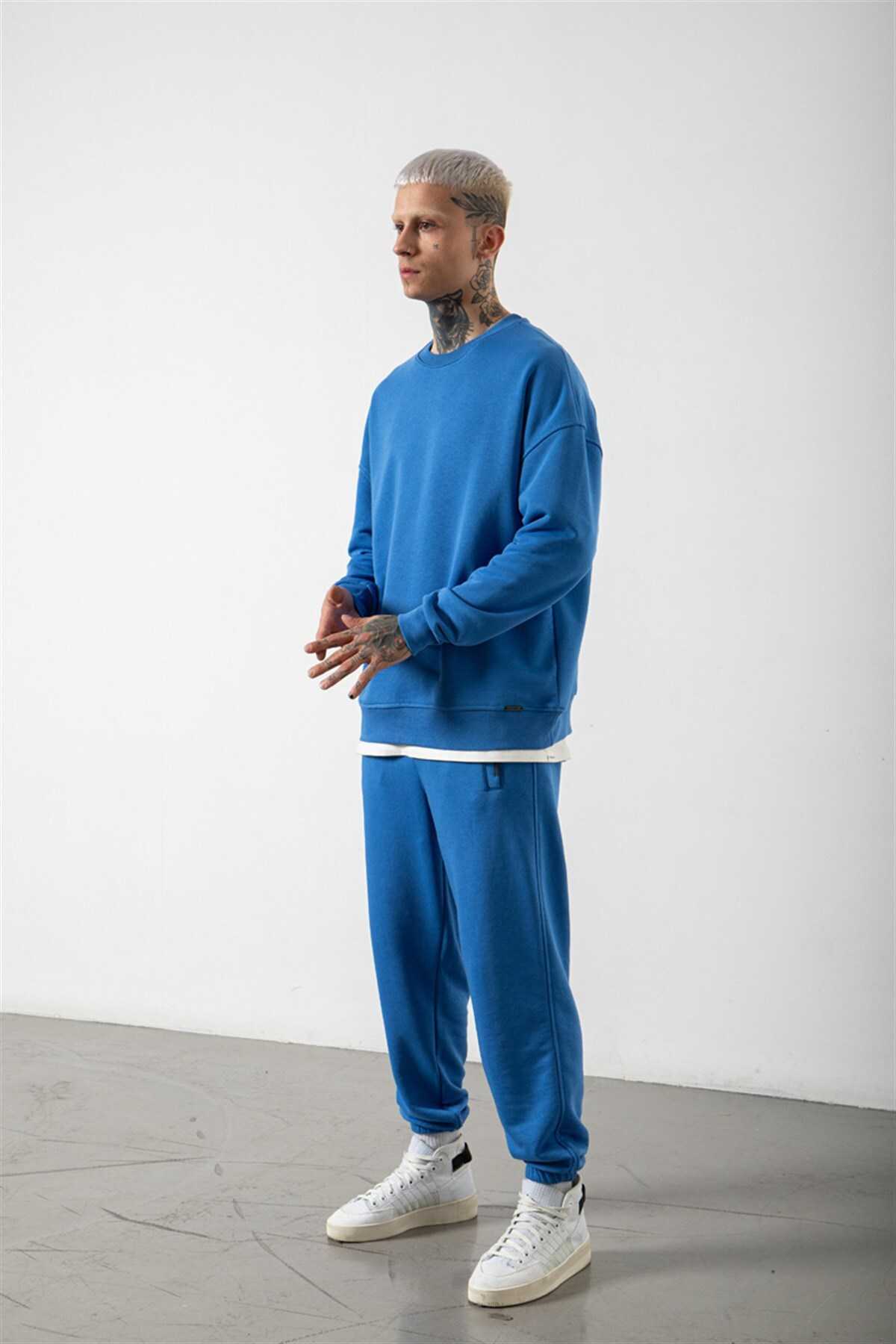 سویشرت مردانه پایه جامد خاکستری روشن