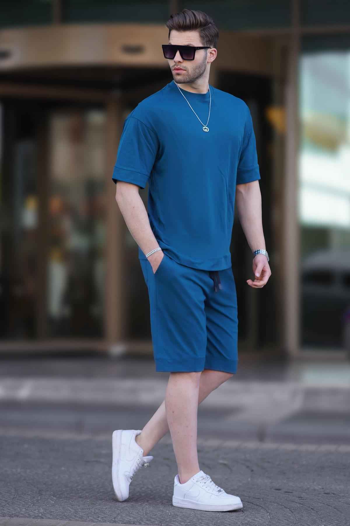 ست شلوارک مردانه پایه Black Crew Neck