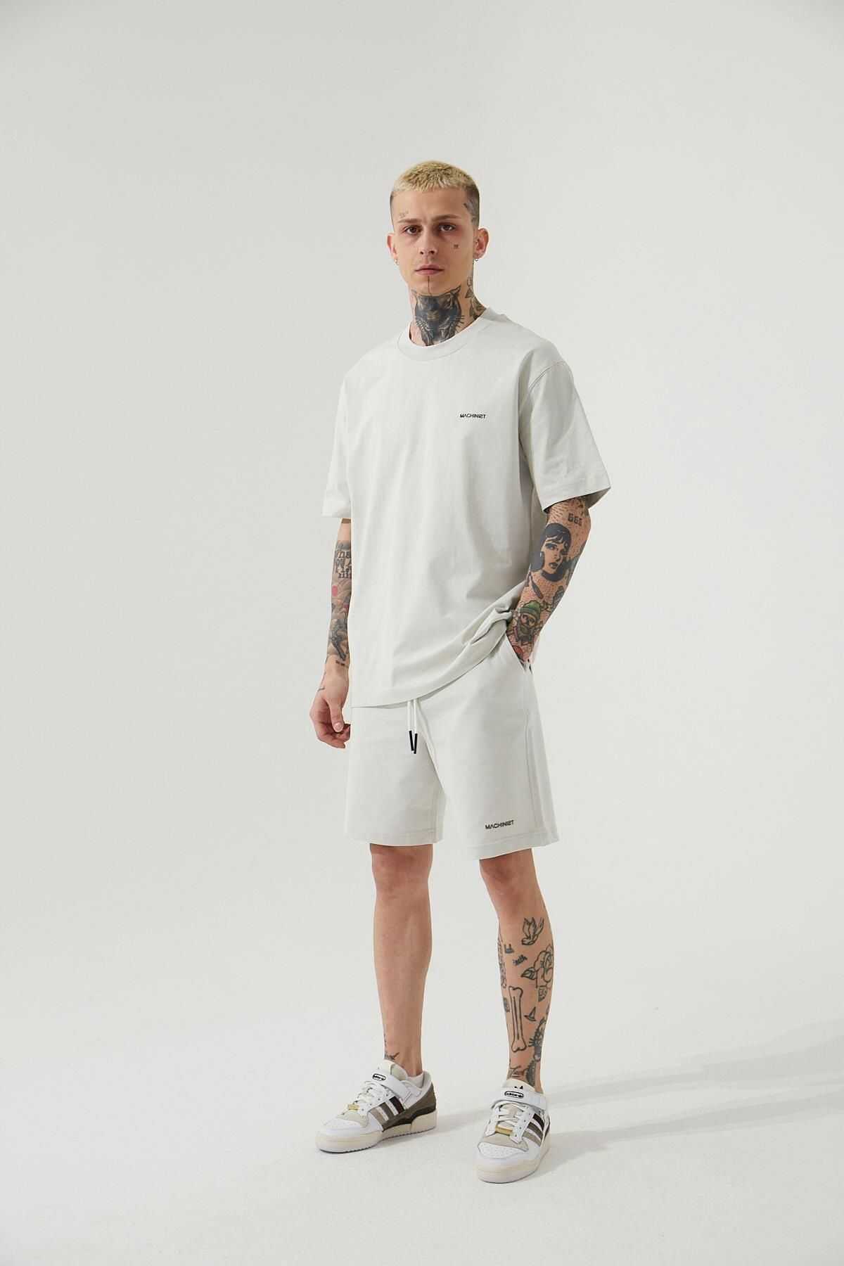 شلوارک ساده خاکستری مردانه