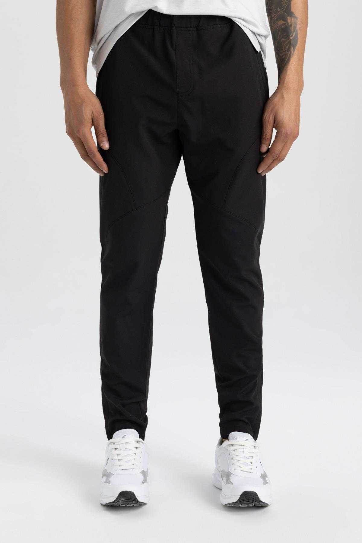 DeFactoFit Slim Fit دو جیب زیپ دار ساق بافته