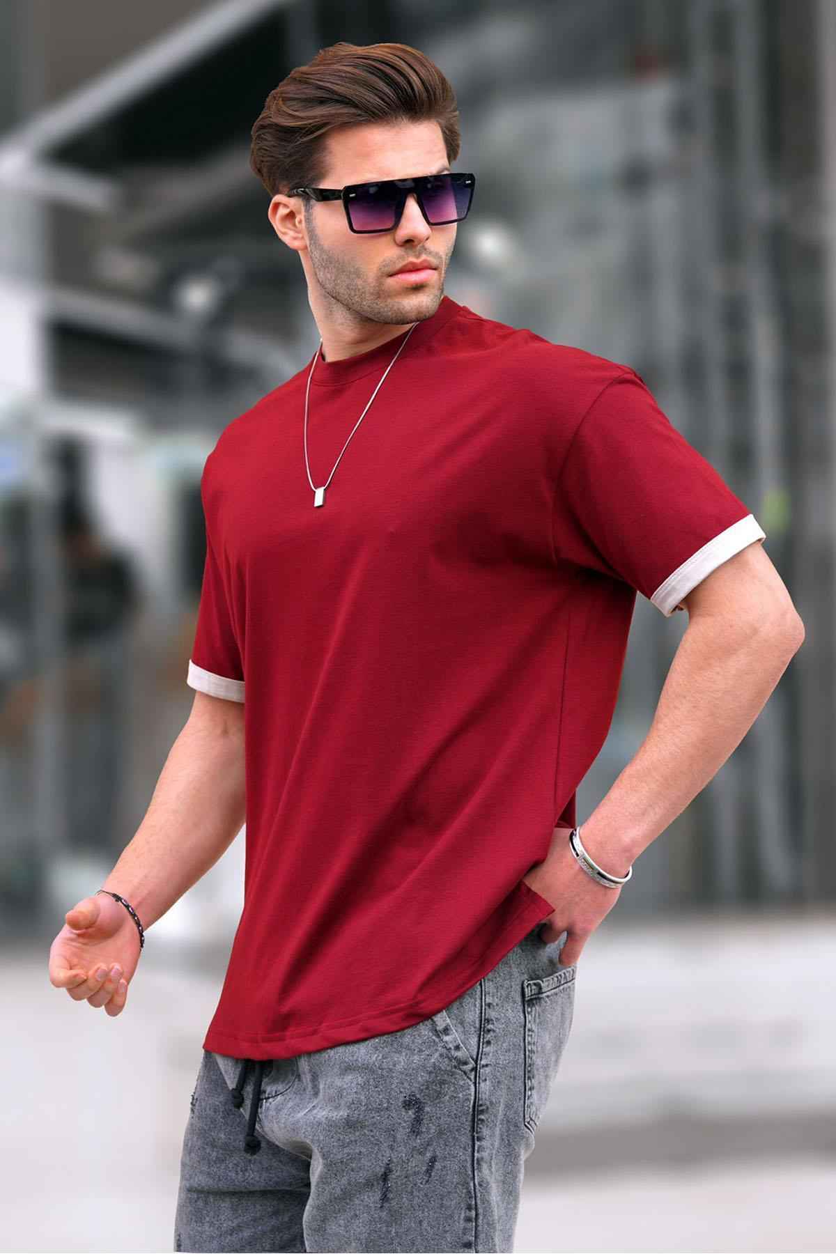 تیشرت یقه خدمه خاکستری رنگ شده