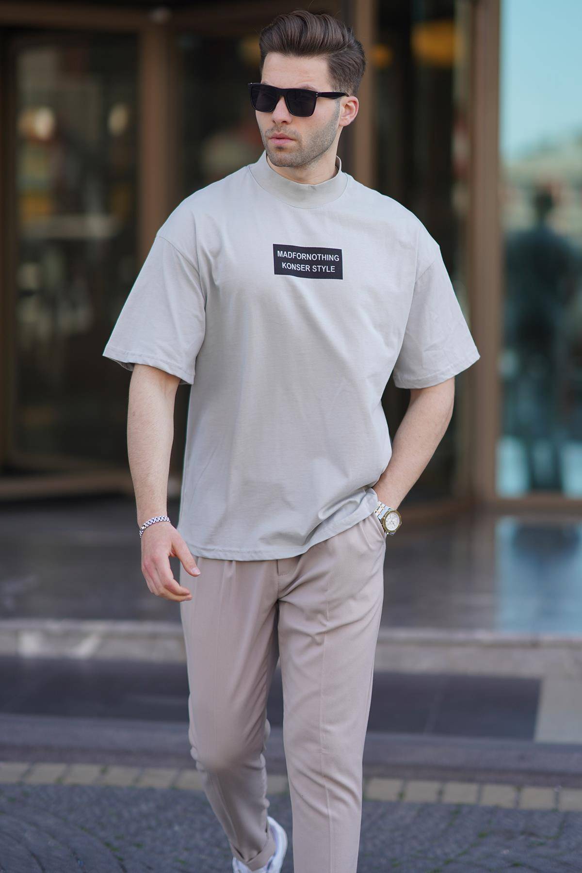 تیشرت مردانه یقه کاذب اور سایز مشکی