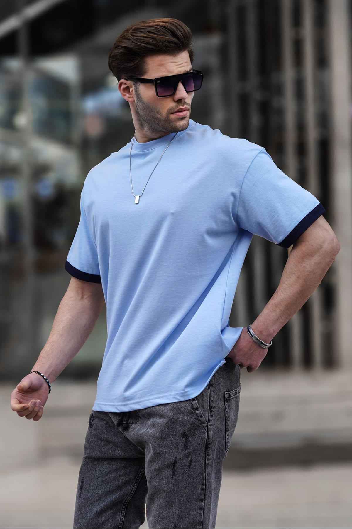 تیشرت یقه خدمه خاکستری رنگ شده