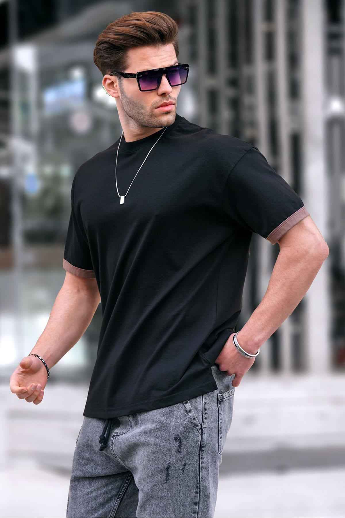 تیشرت یقه خدمه خاکستری رنگ شده