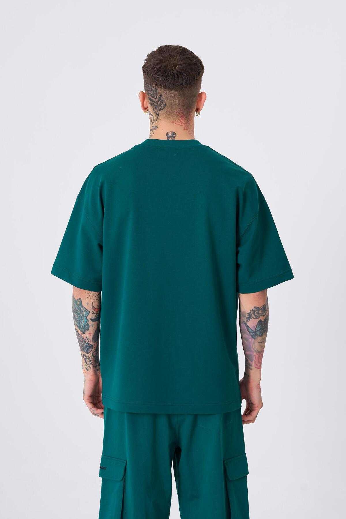 تیشرت مردانه سه گانه قهوه ای چاپ شده