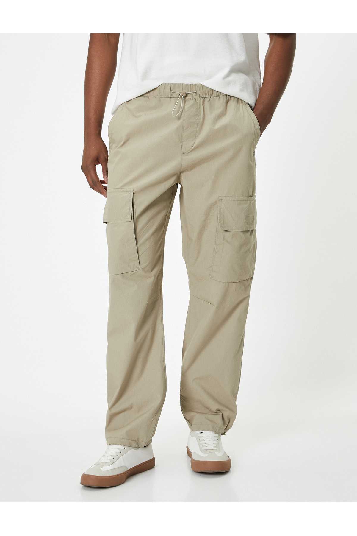 جیب کمری الاستیک برش راحت شلوار چتر نجات باری با جزئیات