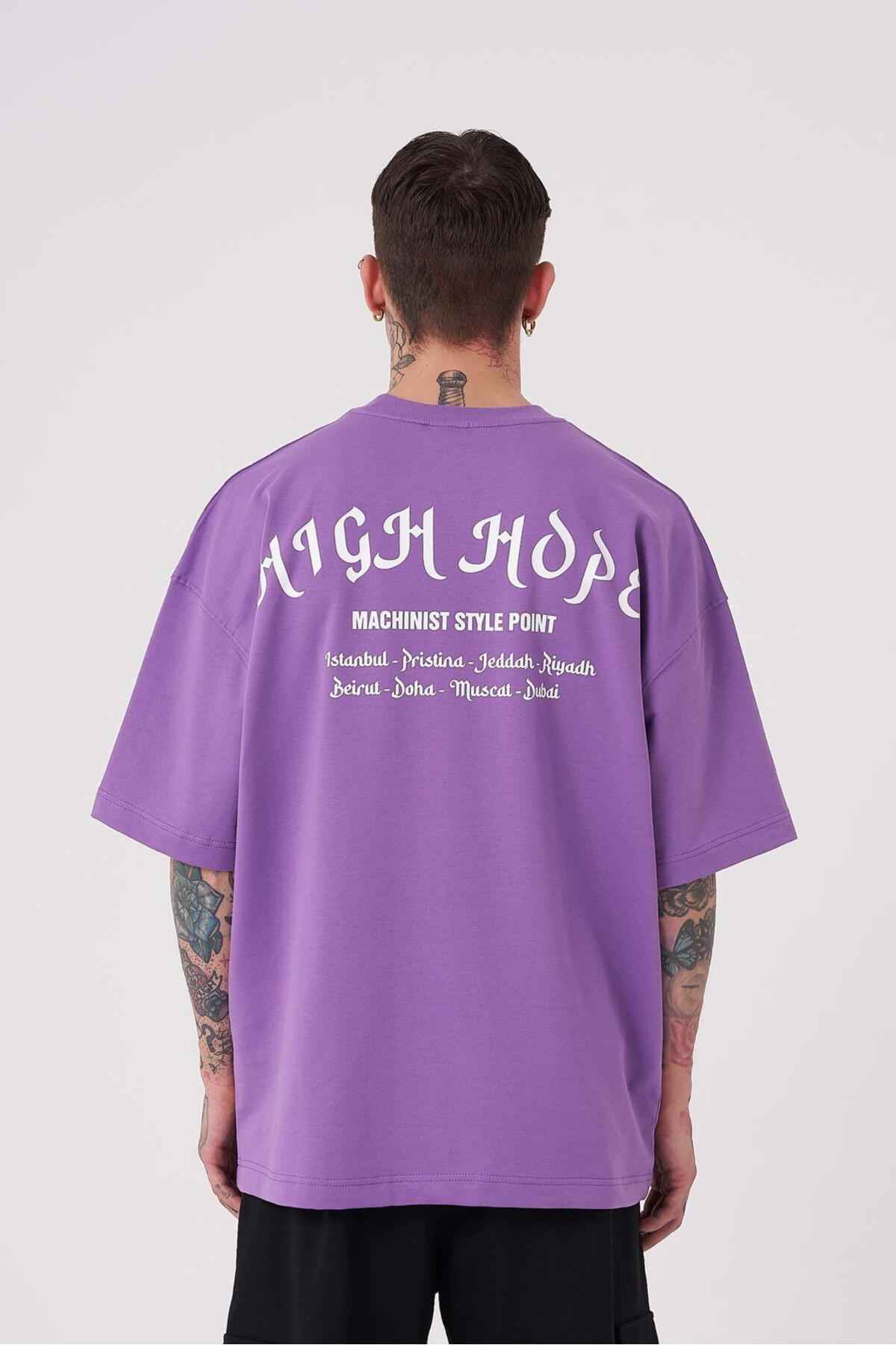 تیشرت اکرو سایز بزرگ مردانه چاپ High Hope