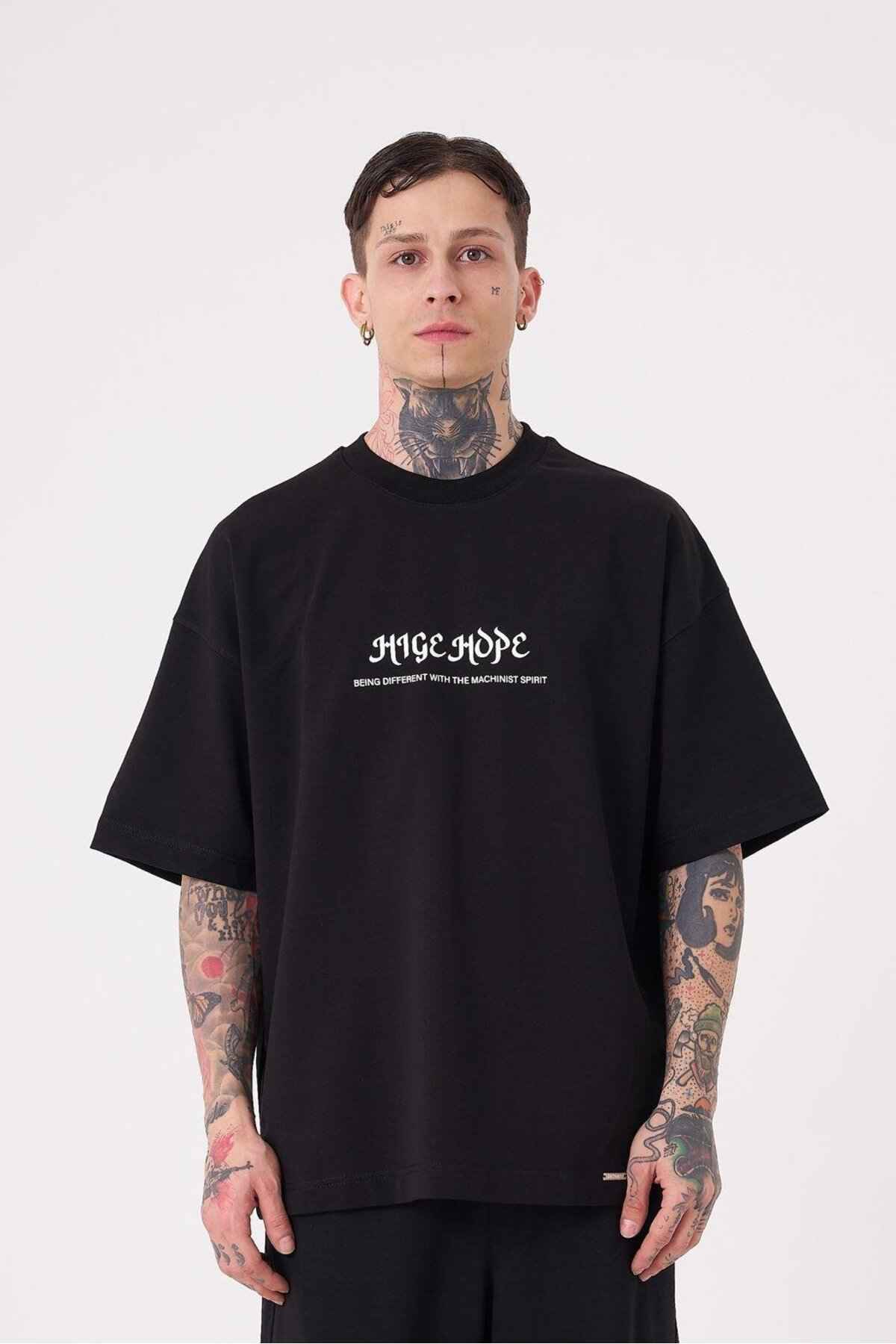 تیشرت اکرو سایز بزرگ مردانه چاپ High Hope