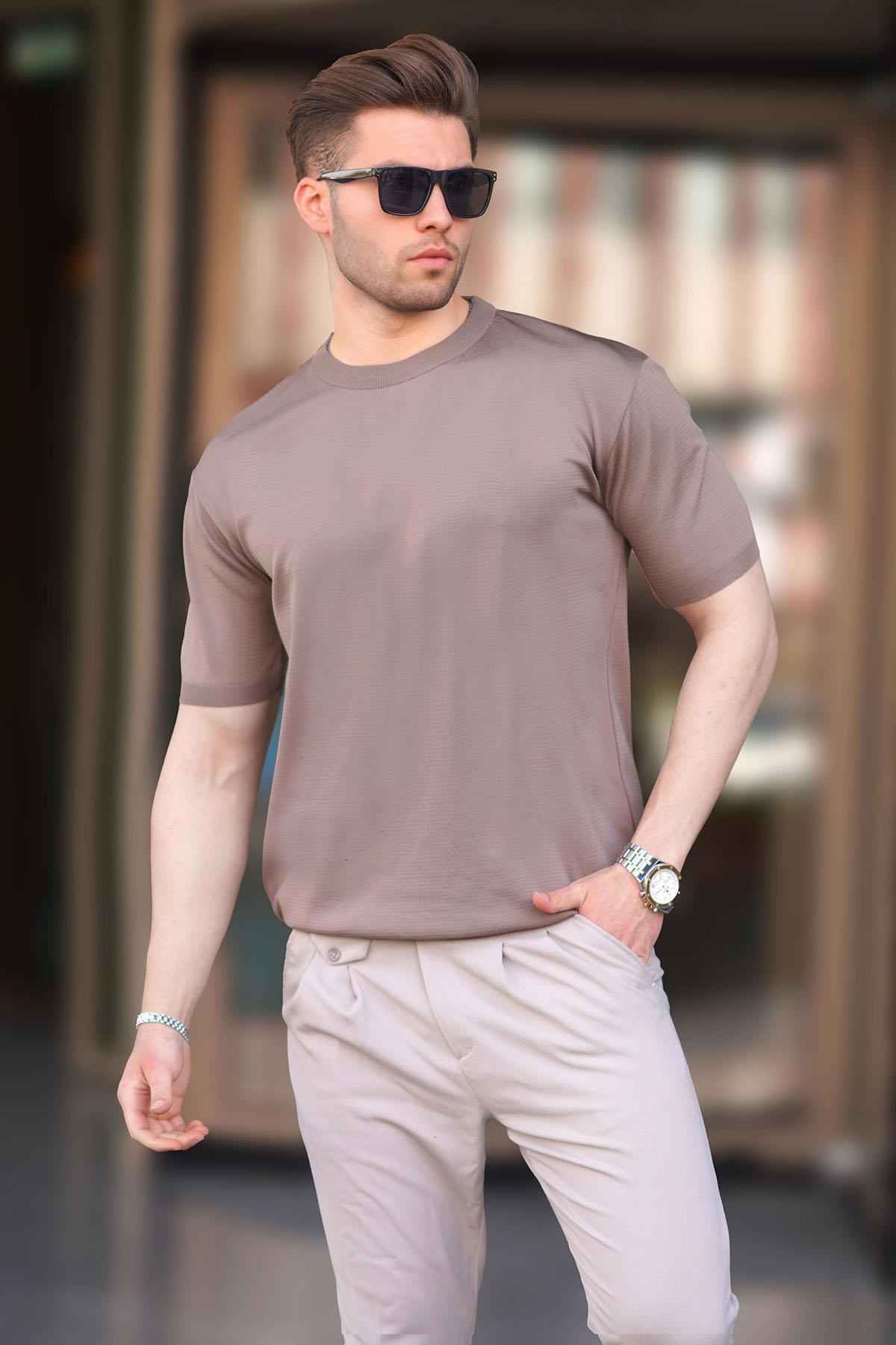 تیشرت مردانه یقه اصلی Black Crew