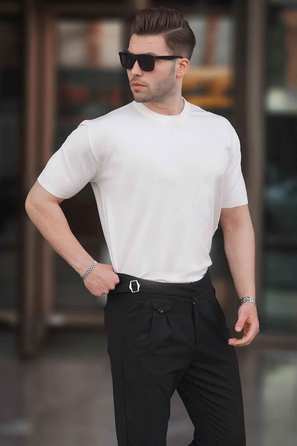 تیشرت مردانه یقه اصلی Black Crew