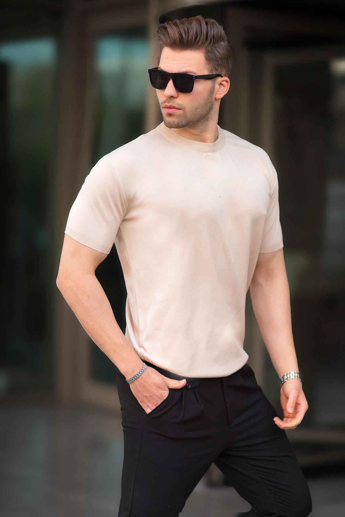 تیشرت مردانه یقه اصلی Black Crew