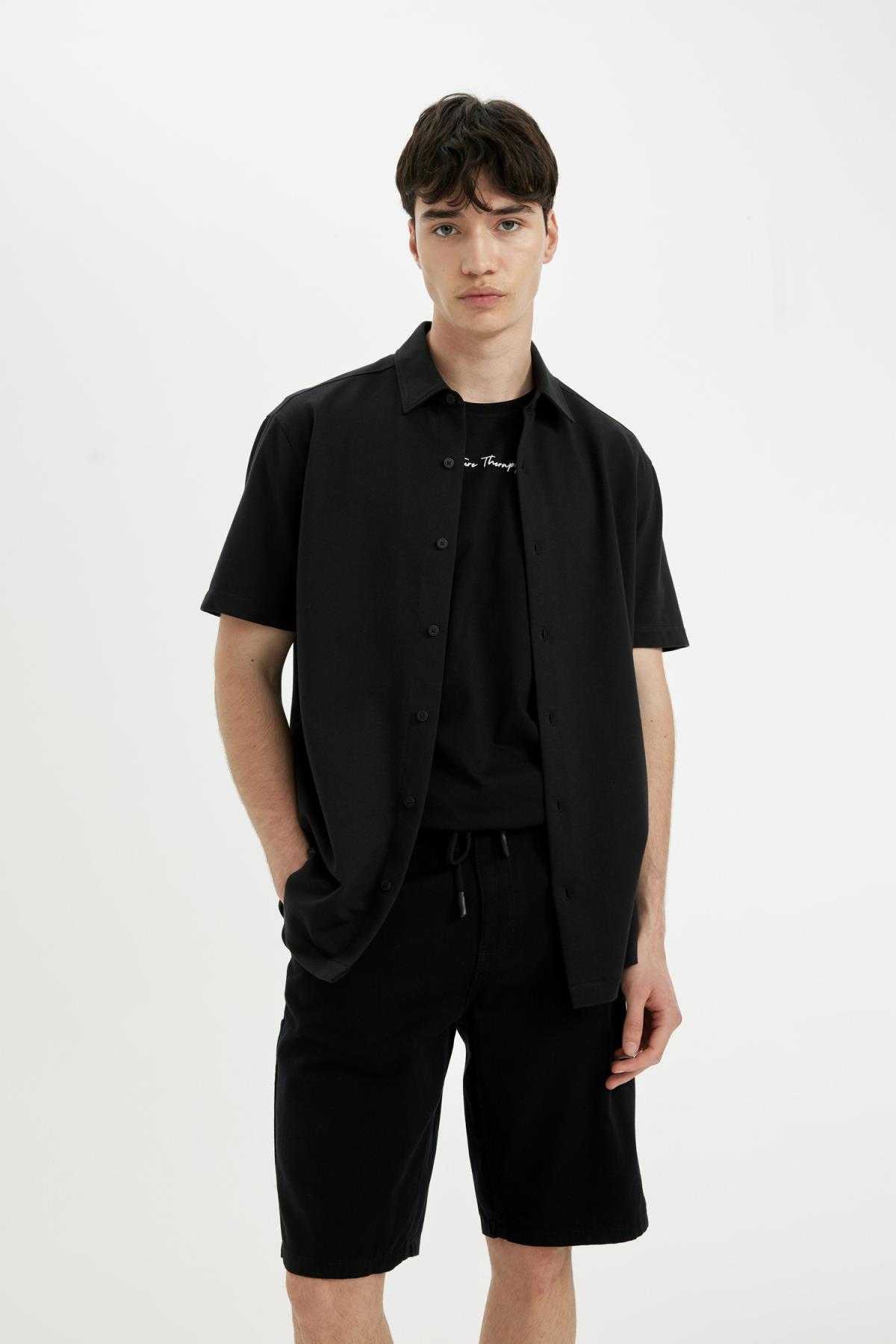 گاباردین برمودای پای راست منظم فیت