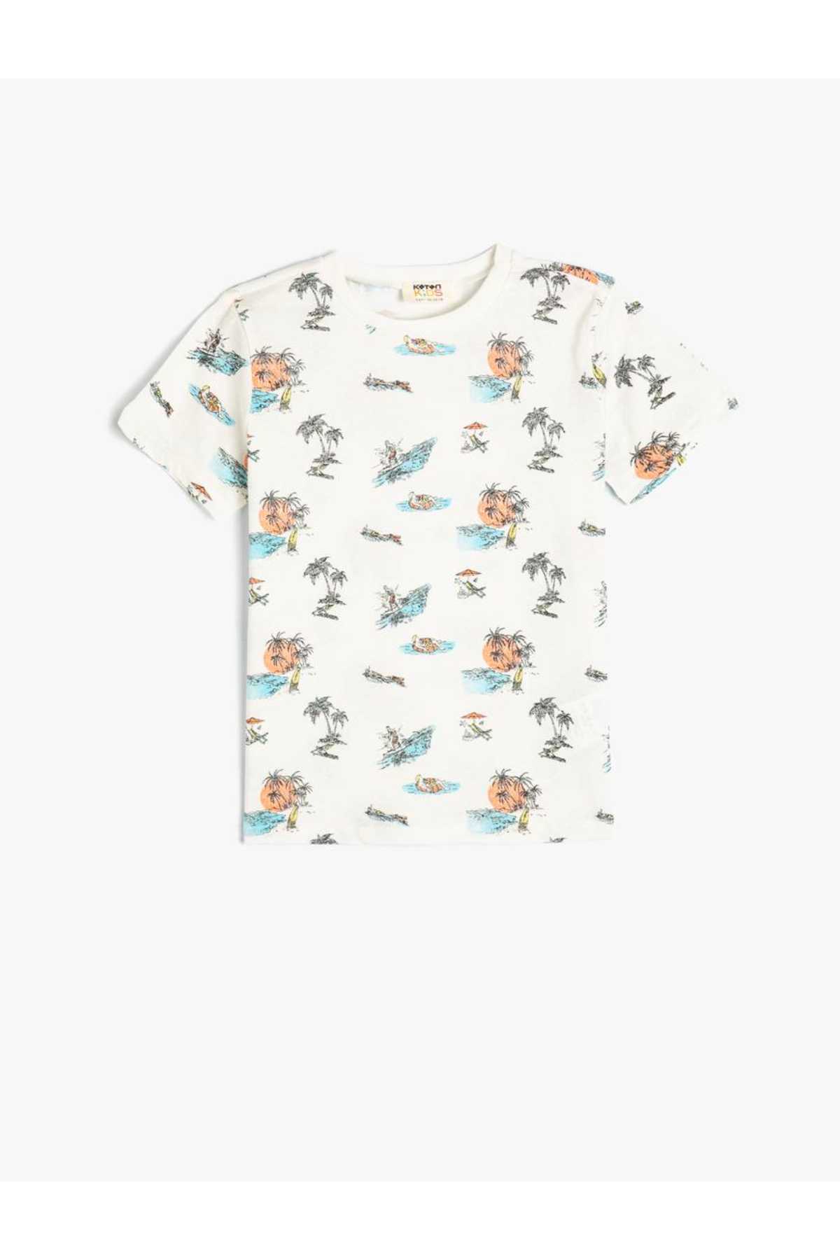 تیشرت سفید پسرانه - 4skb10303tk