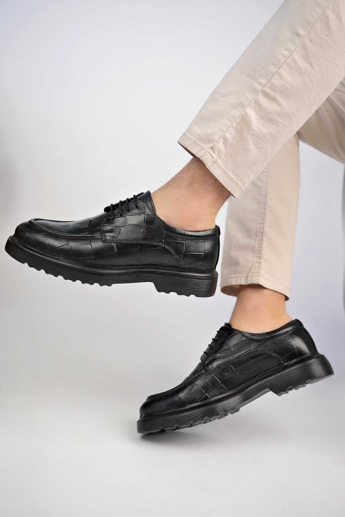 کفش مردانه زیره ضخیم ارتوپدی راحت روزانه چرم اصل کلاسیک روزانه Norman گارانتی