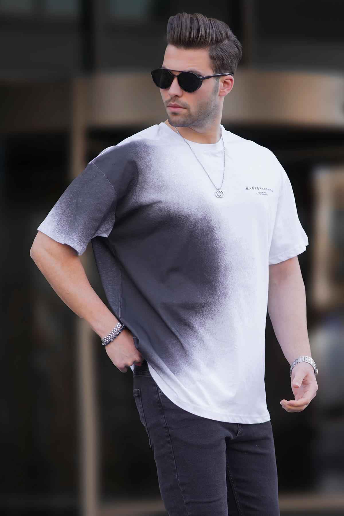 تیشرت مردانه یقه دودی چاپ شده