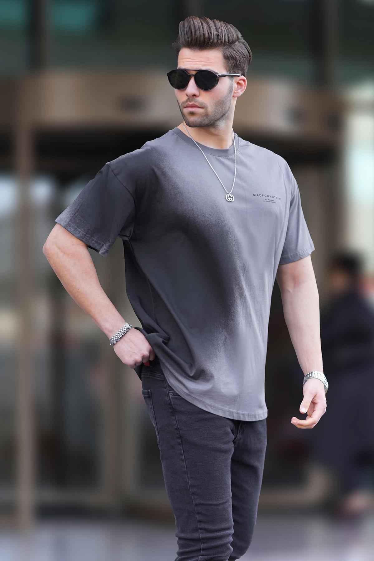 تیشرت مردانه یقه دودی چاپ شده