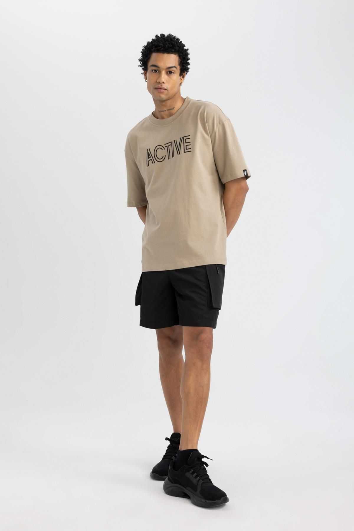 شورت بافته شده DeFactoFit Oversize Fit
