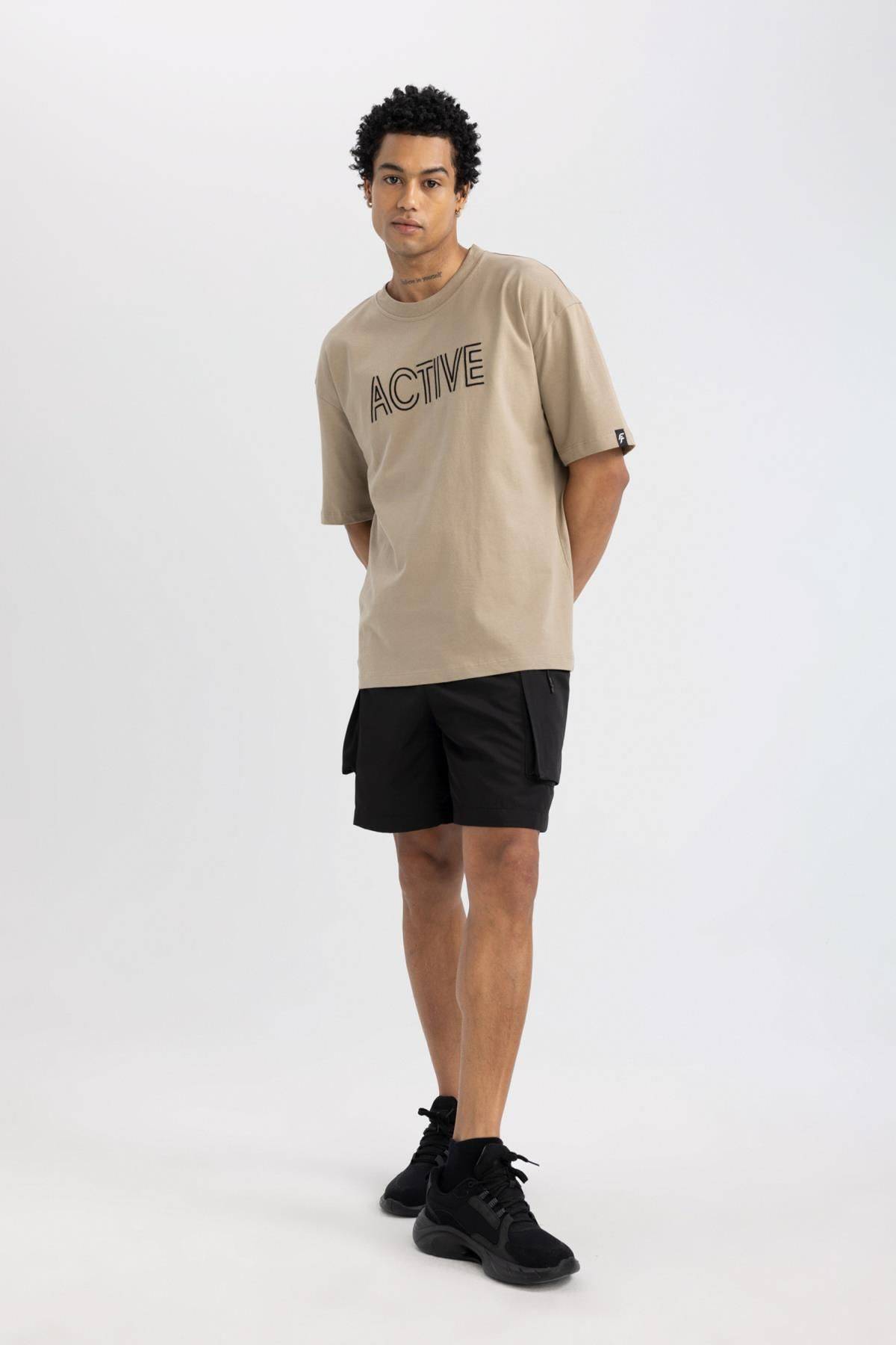 شورت بافته شده DeFactoFit Oversize Fit